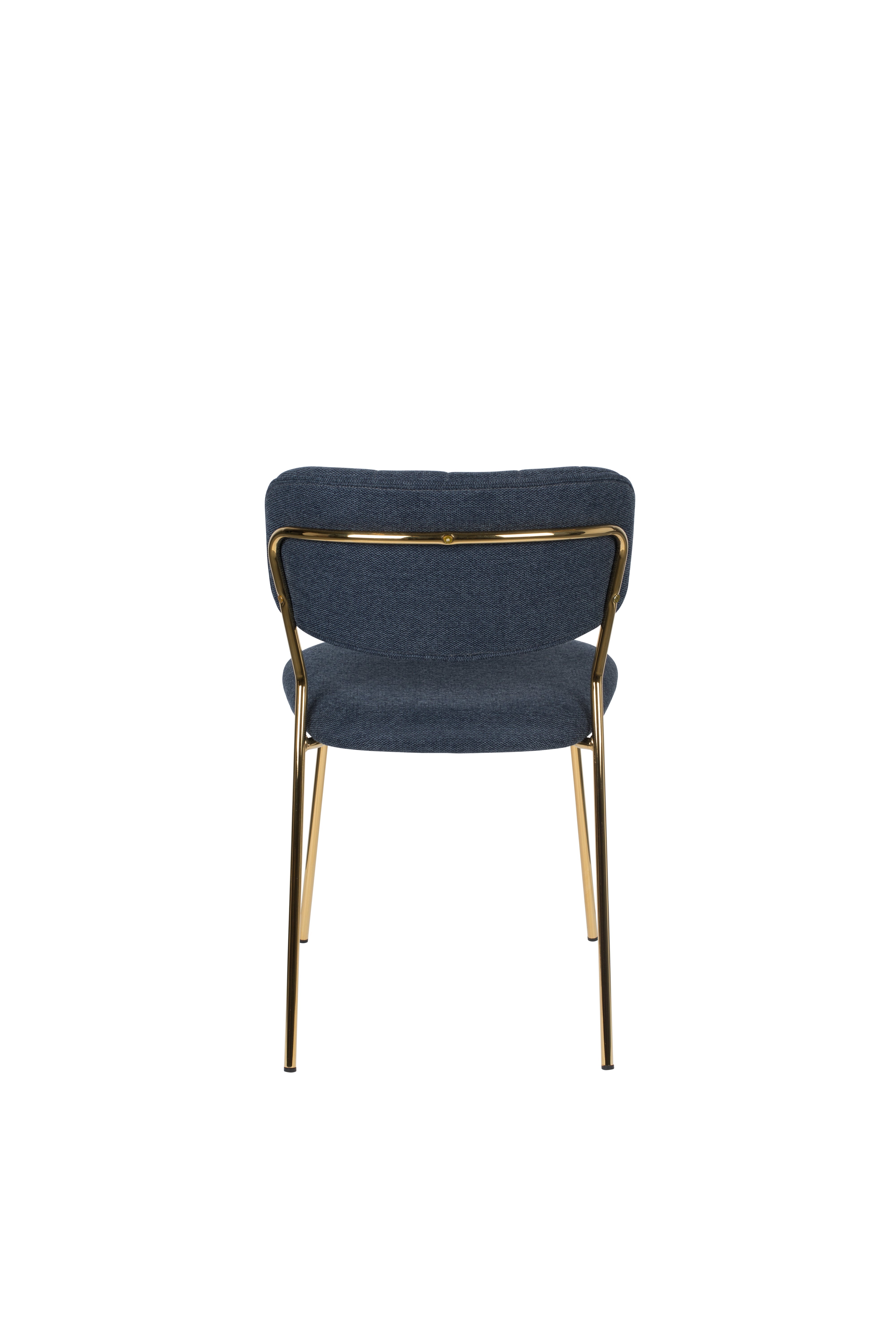Jolien Dark blue chair with a golden base