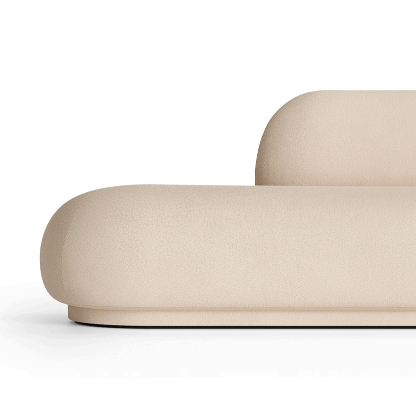 Sofa prawostronna RICO DIVAN Brushed złamana biel