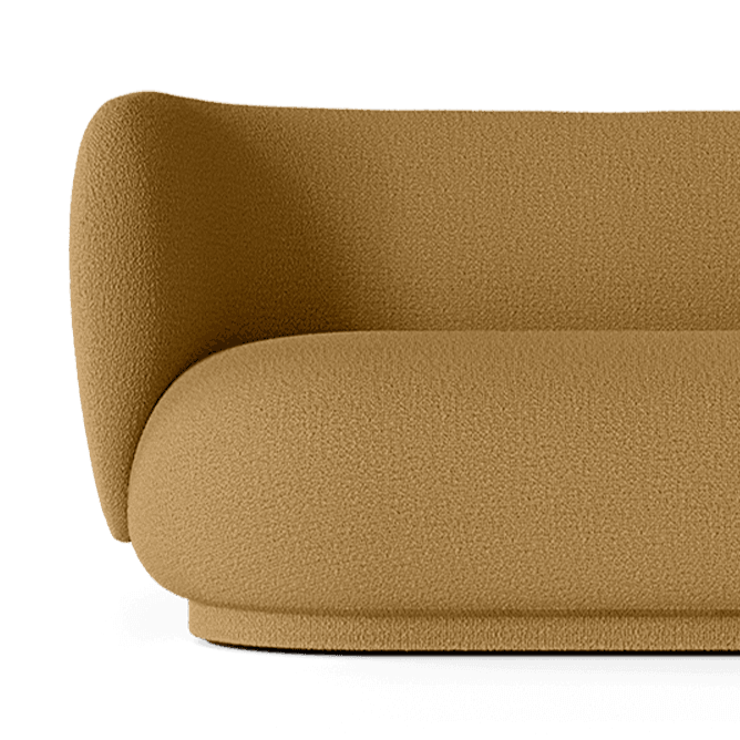 Sofa lewostronna RICO DIVAN Wool Boucle karmelowy