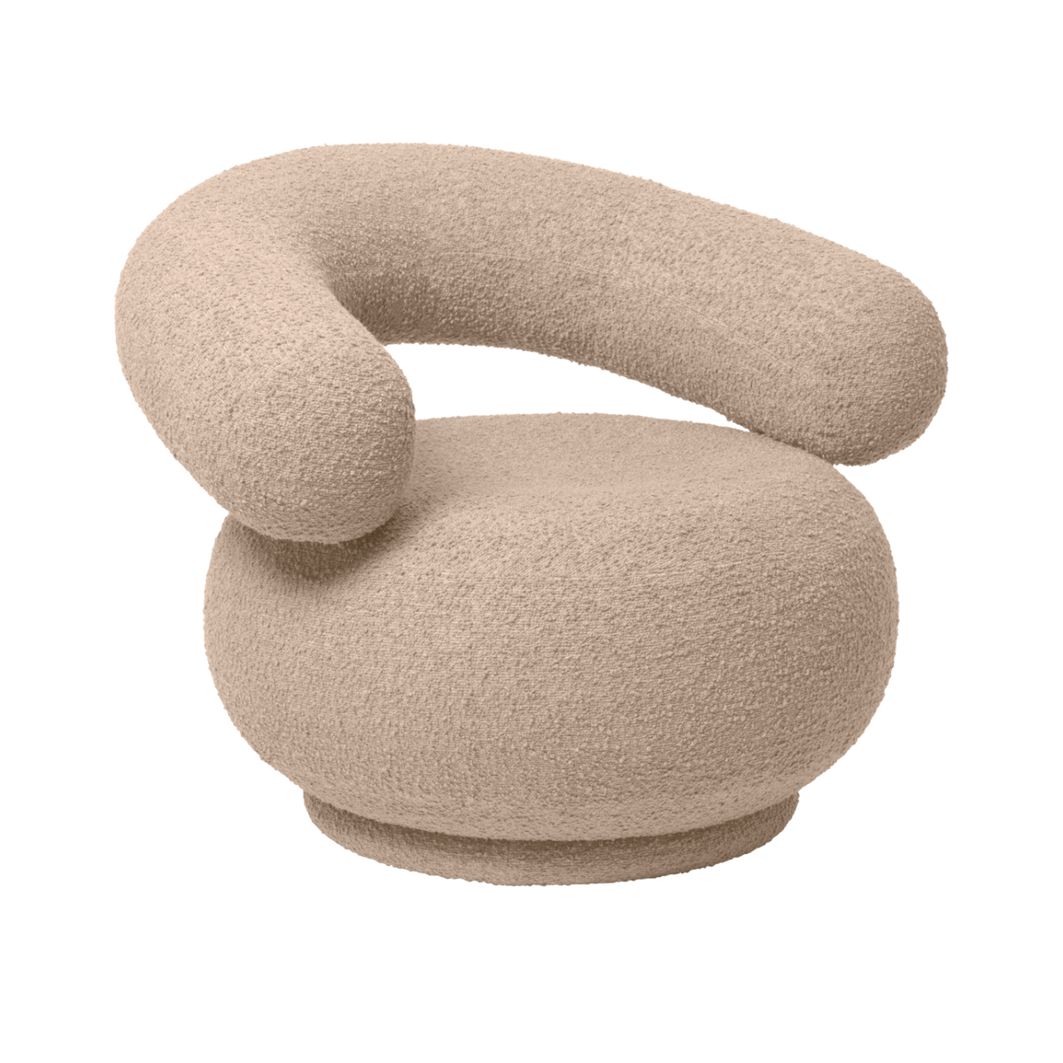 Fotel obrotowy ORBO naturalny boucle z wełną – ujęcie 2