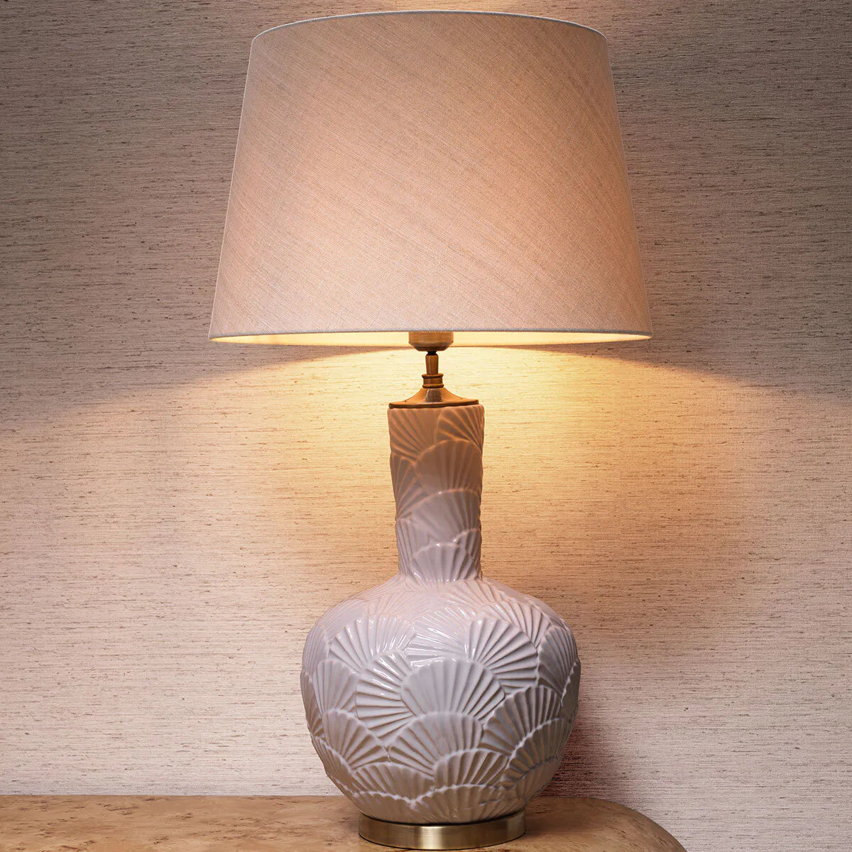 Lampa stołowa ANDORRA złamana biel