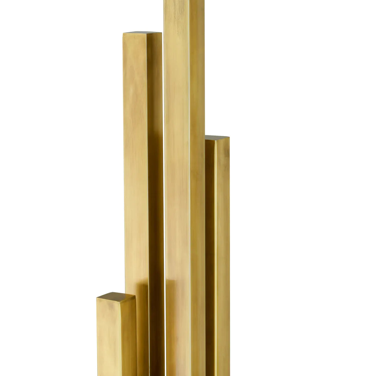 DESTINO floor lamp in gold with a travertine base