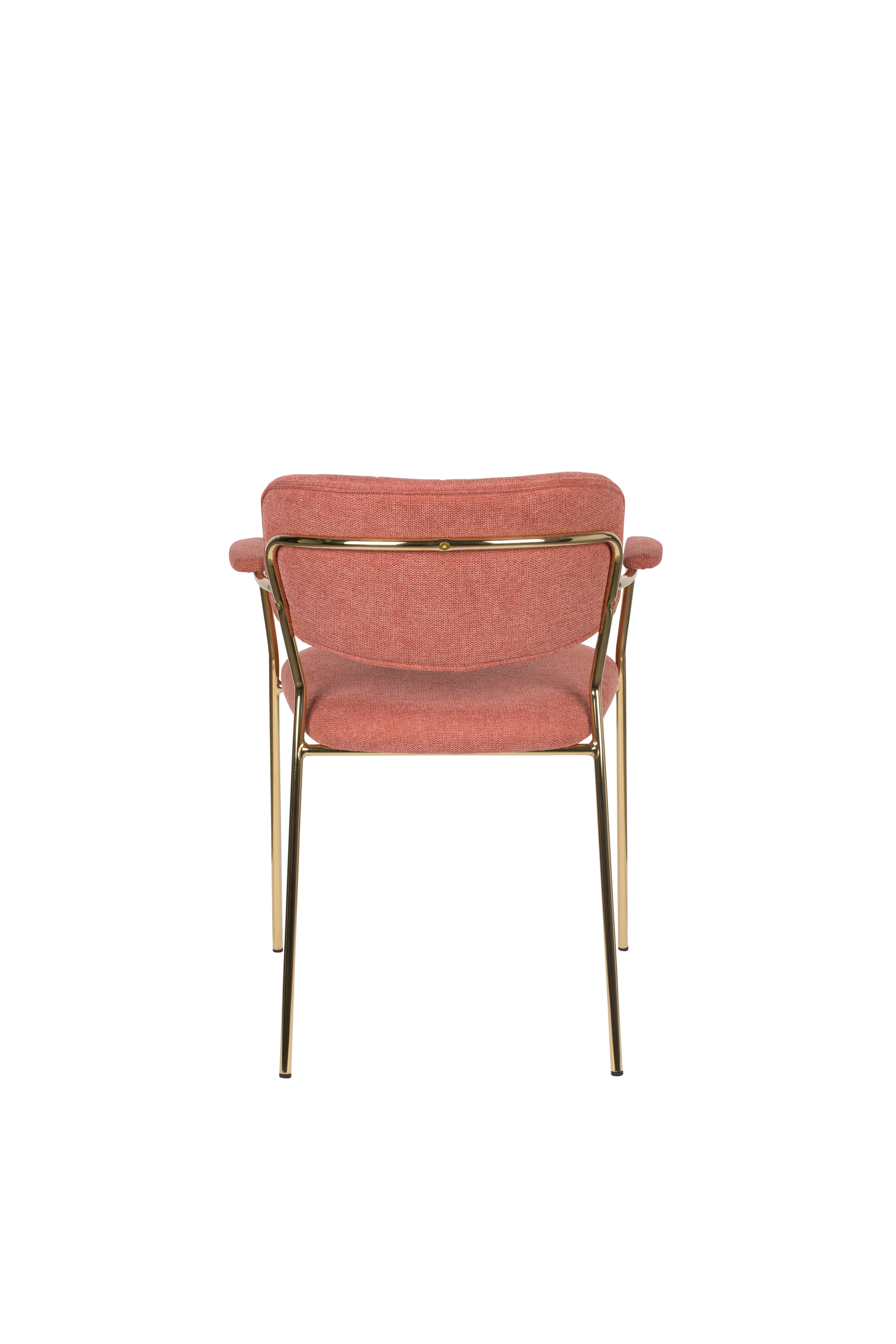 Stuhl mit Armlehnen Jolien Pink mit einer goldenen Basis