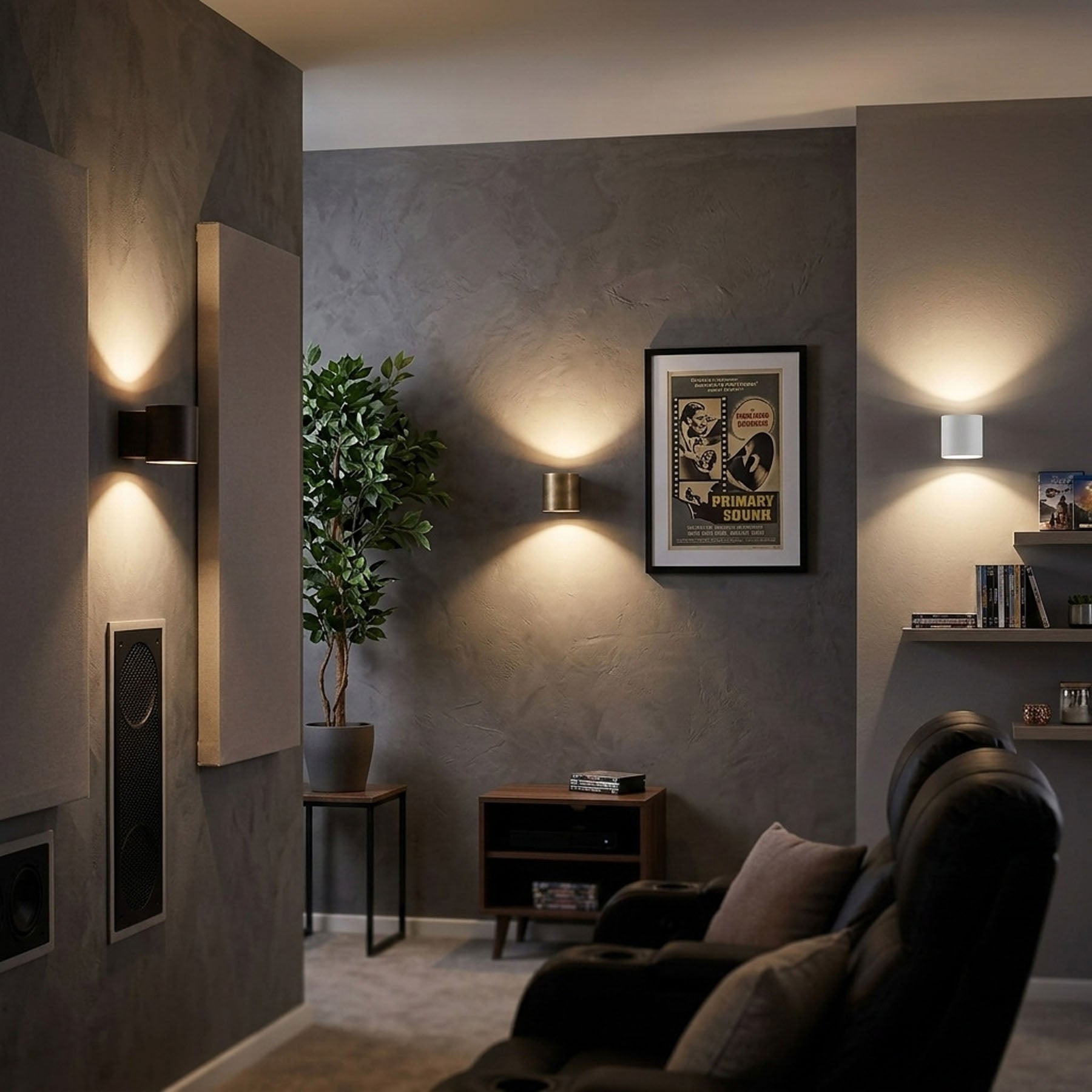 Lampa ścienna TUBE przecierany mosiądz – styl minimalistyczny