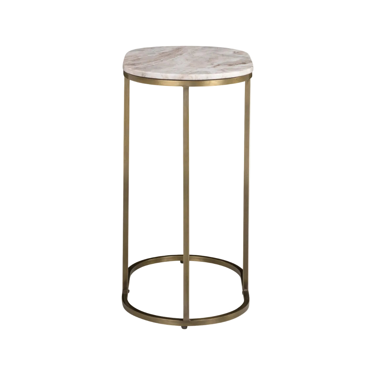 Beistelltisch BOTTEGA gold mit Marmorplatte