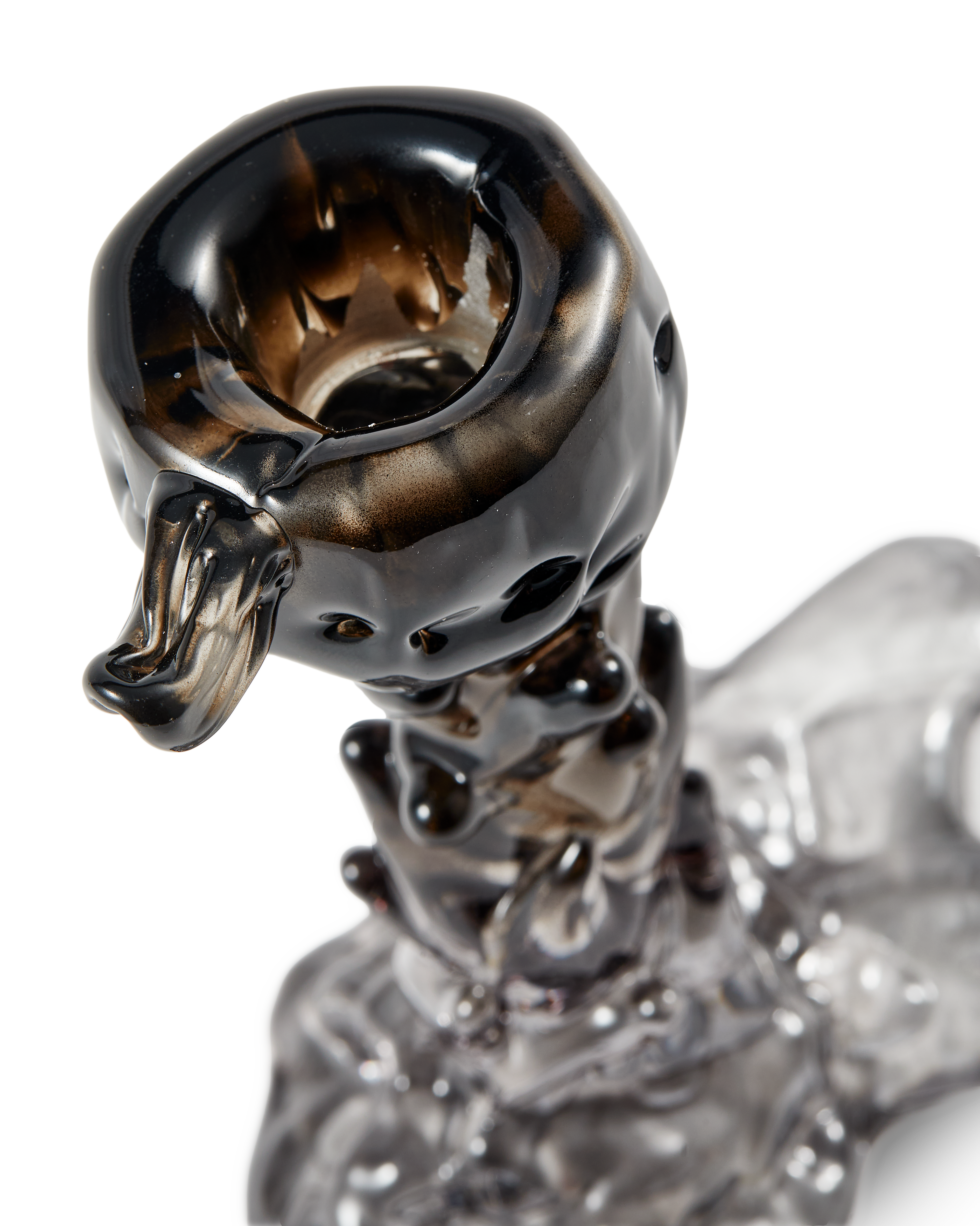 Kerzenhalter GLASS DRIP schwarz