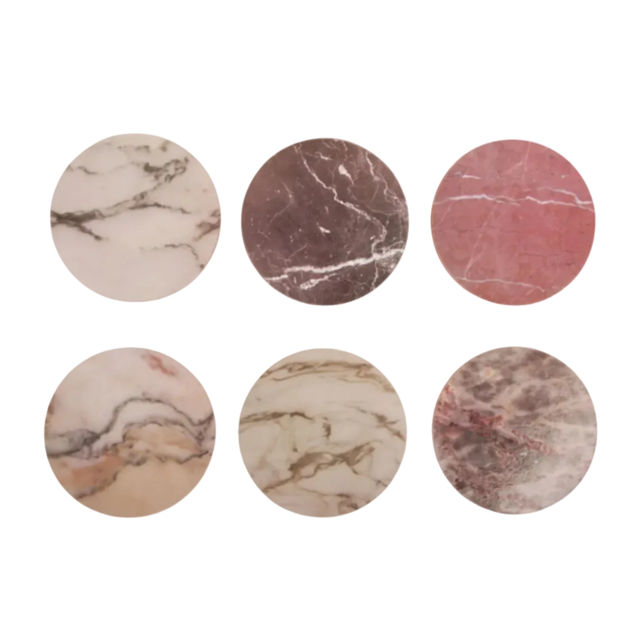 Zestaw podstawek pod szklanki MARBLE beżowy z brązowym