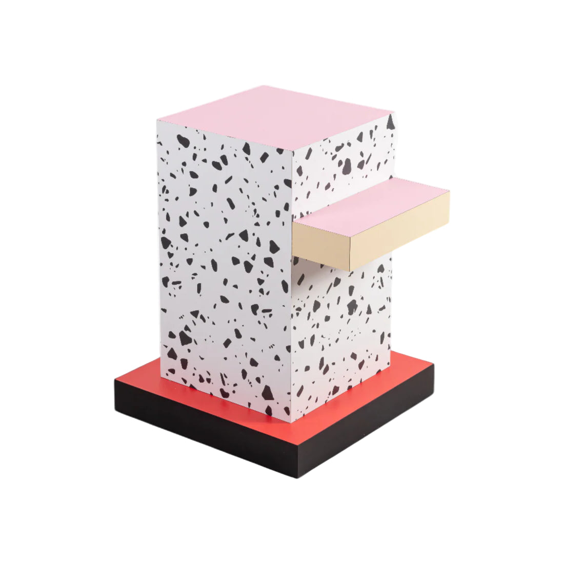 Beistelltisch SUPERSIDE TERRAZZO rosa mit Rot