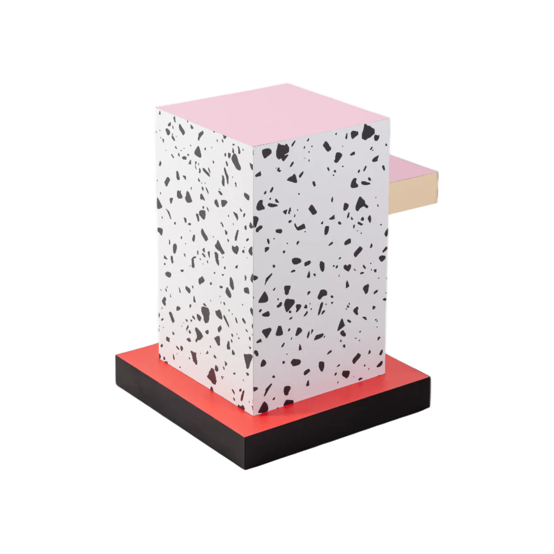 Beistelltisch SUPERSIDE TERRAZZO rosa mit Rot