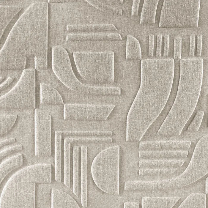 Tapeta tekstylna strukturalna z geometrycznym wzorem LINSOLITE - NATUREL beżowy