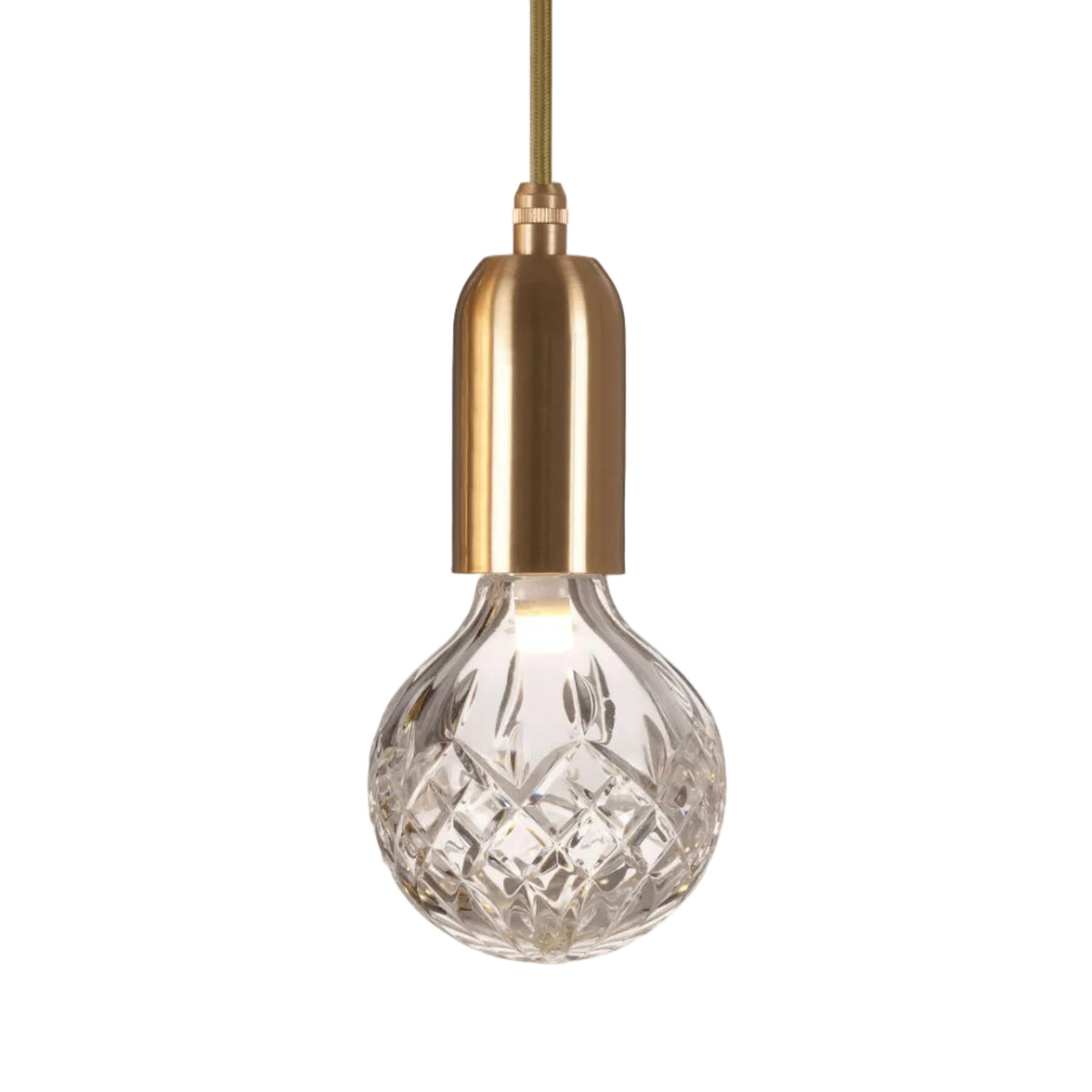 Lampa wisząca CRYSTAL BULB szkło kryształowe z mosiężnym wykończeniem