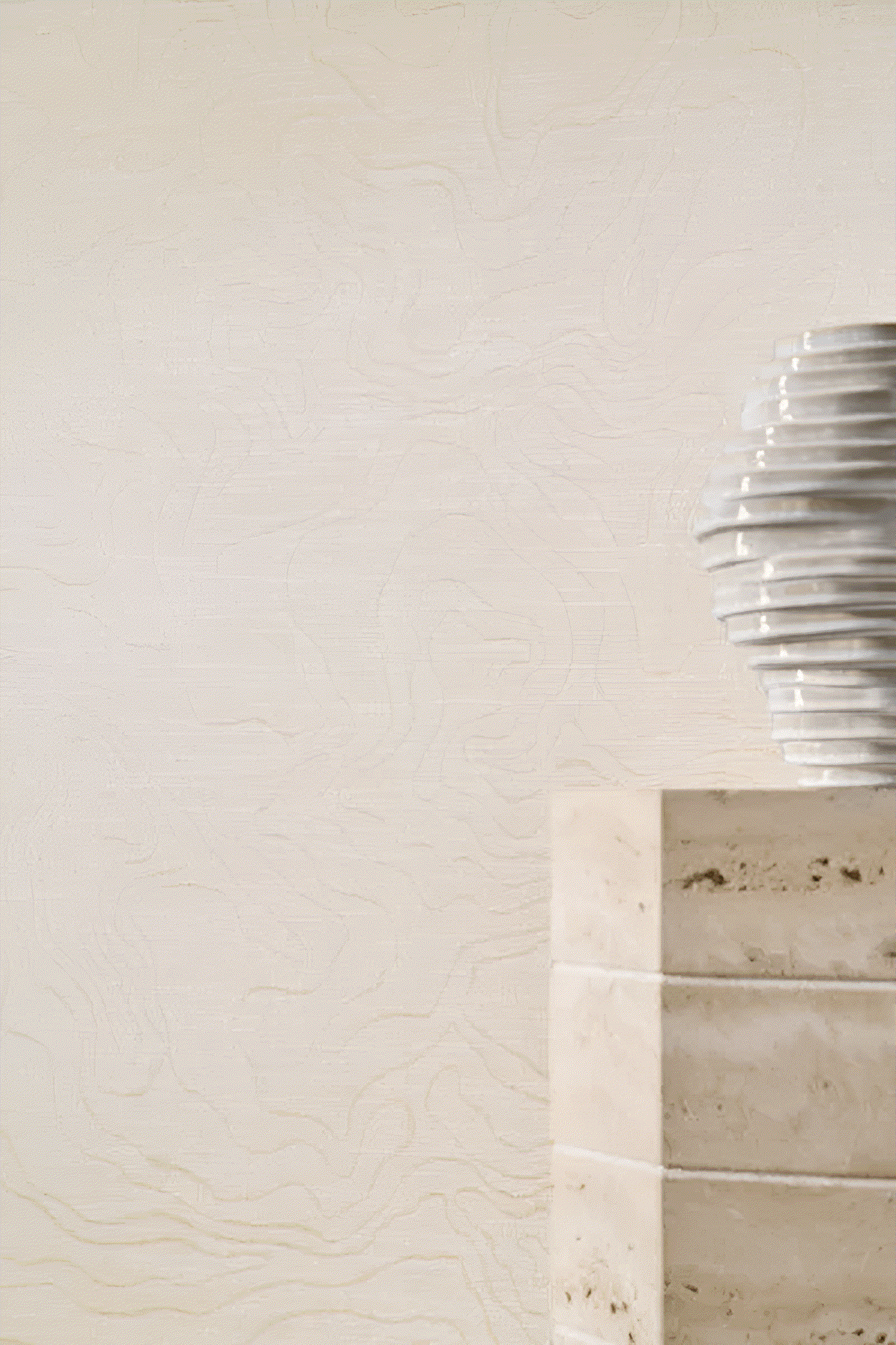 Mural tekstylny strukturalny ONDES PRÉCIEUSES - IVOIRE DORÉ kość słoniowa ze złotym