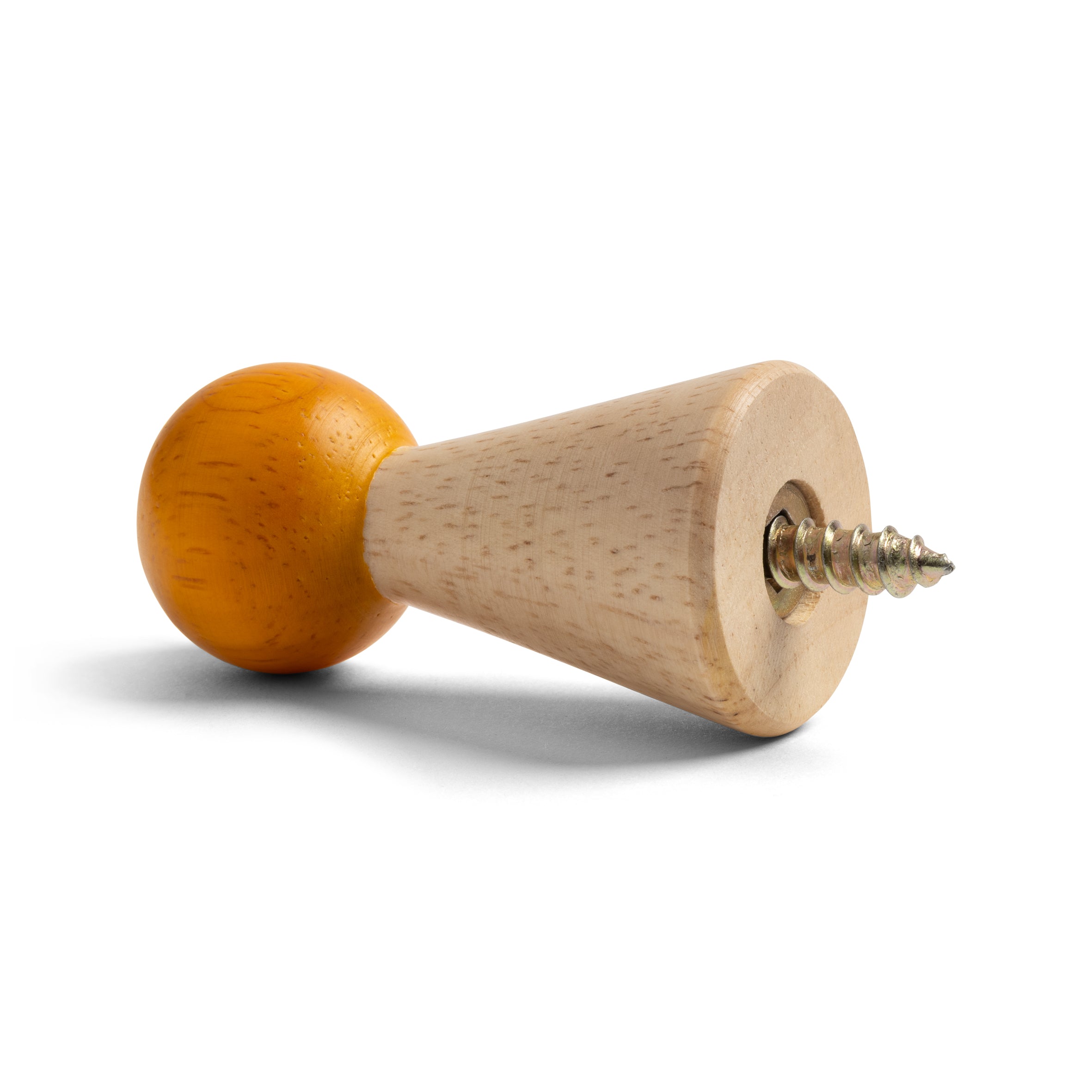 Zestaw haczyków ściennych HALMA drewniany z pomarańczowym