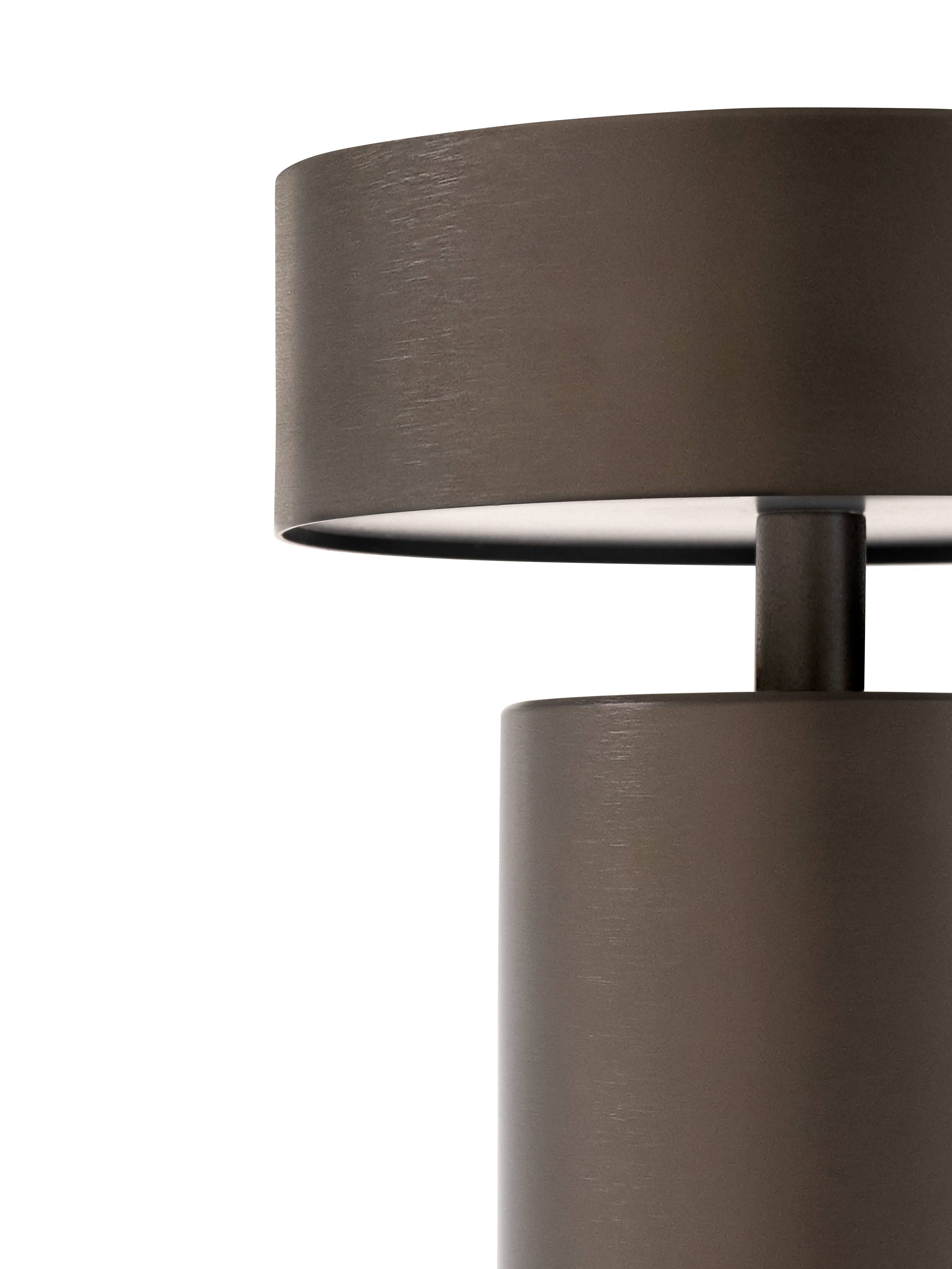Lampa przenośna COLUMN brązowe aluminium