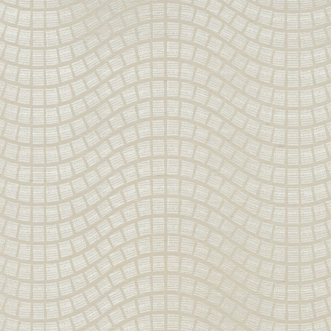 Tapete aus Pflanzenfaser mit geometrischem Muster ONSEN - IVORY WHITE Elfenbein mit Weiß