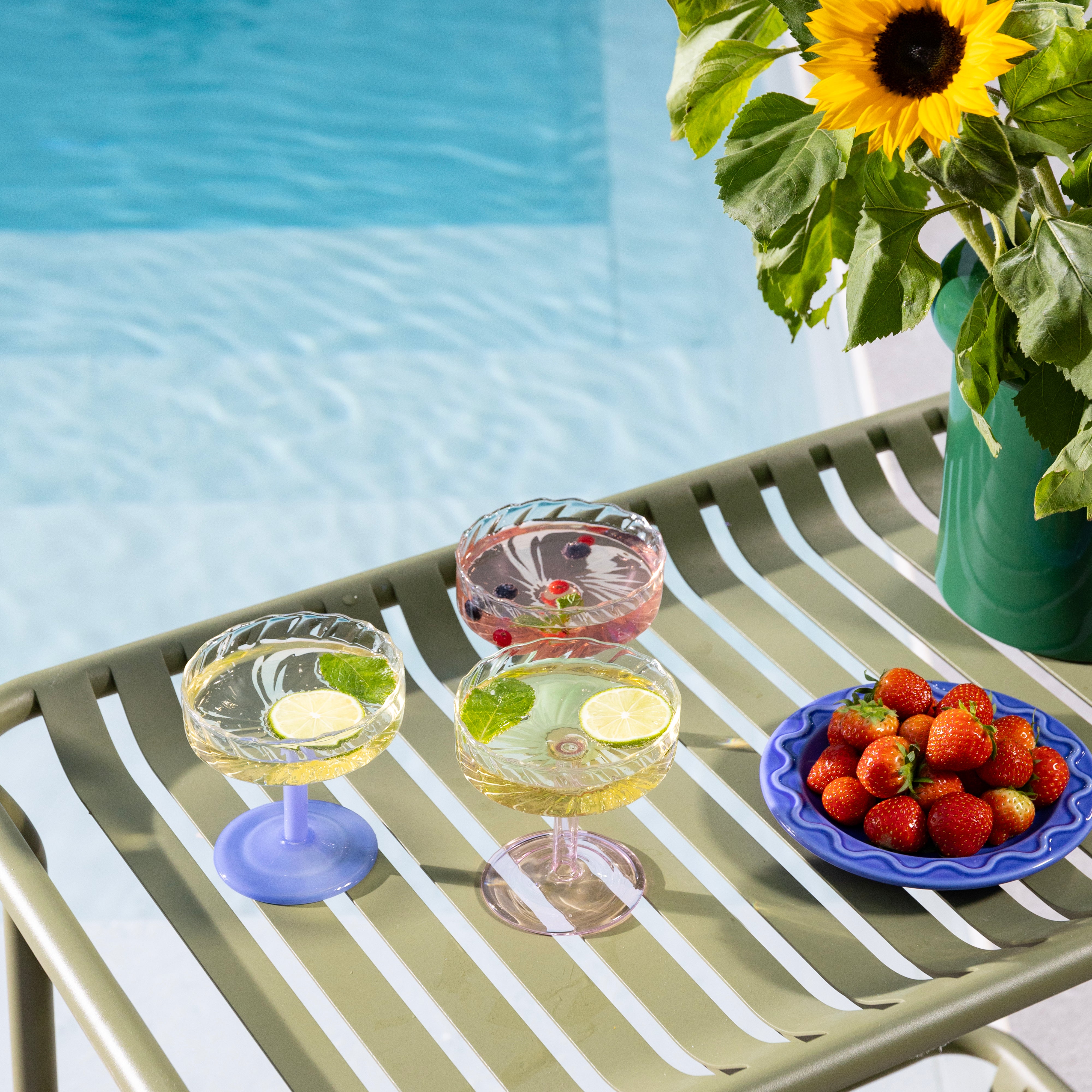 Zestaw talerzy deserowych MOCHI niebieski