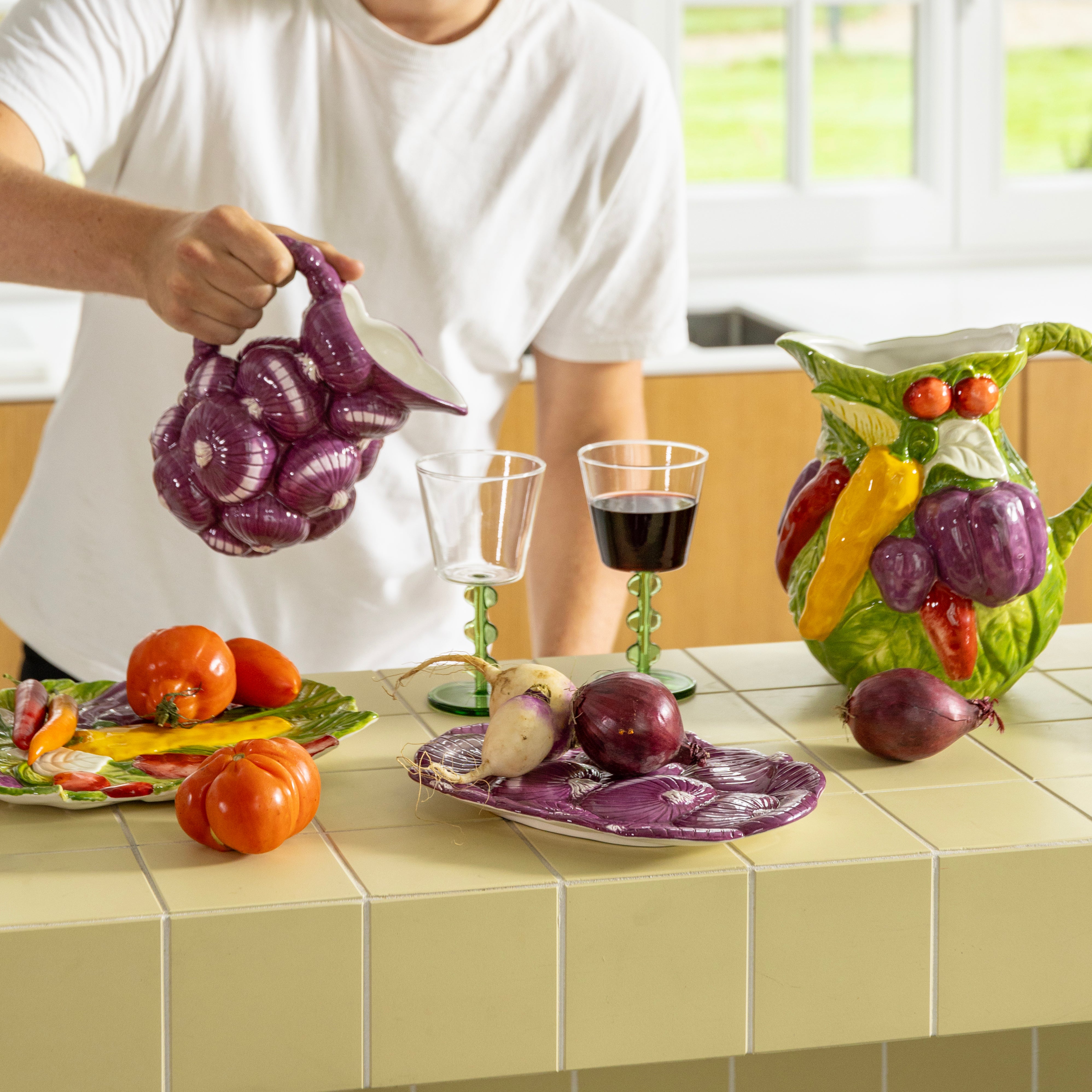 Zestaw kieliszków do wina PETAL zielony