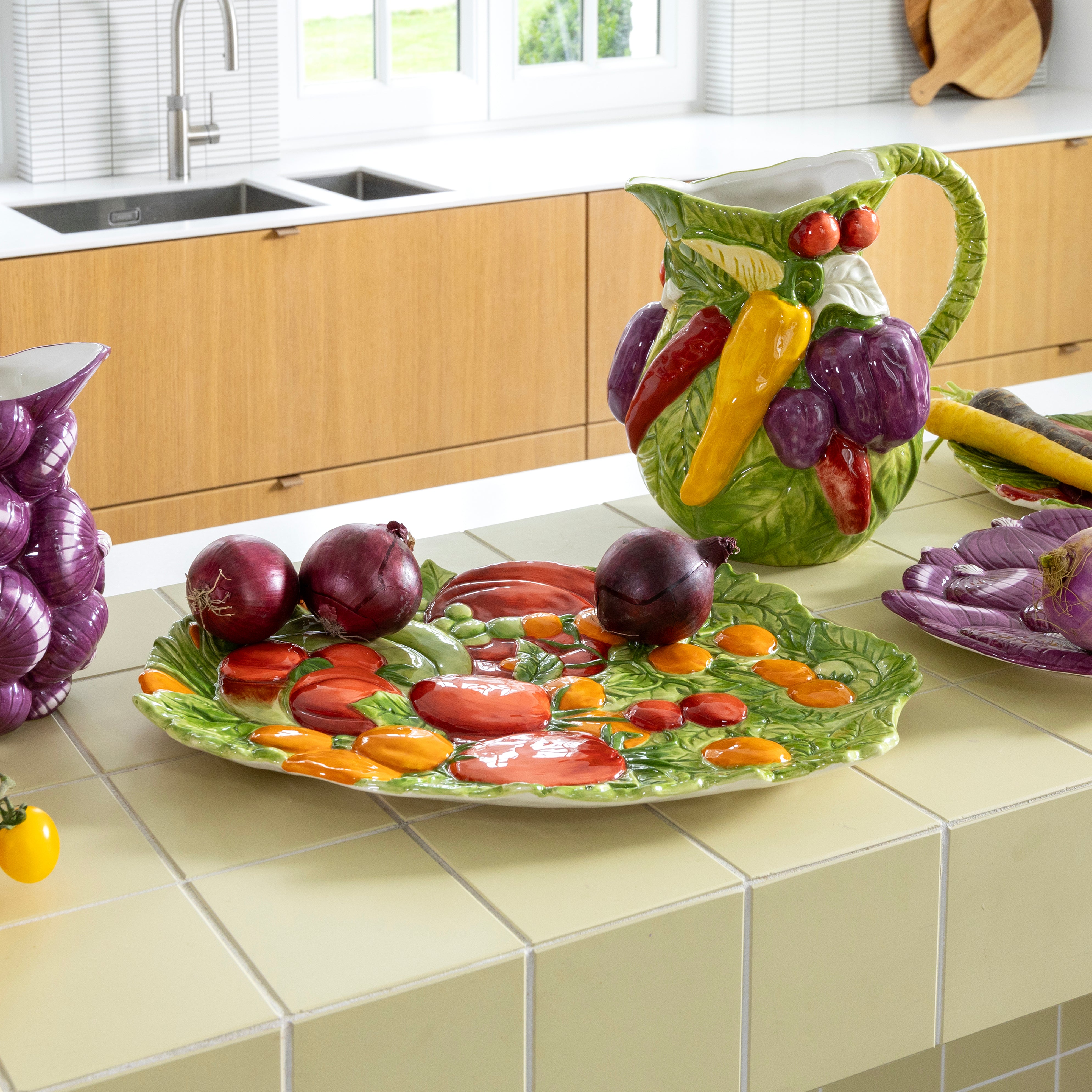 Półmisek LEGUME PEPPER zielony z żółtym i czerownym