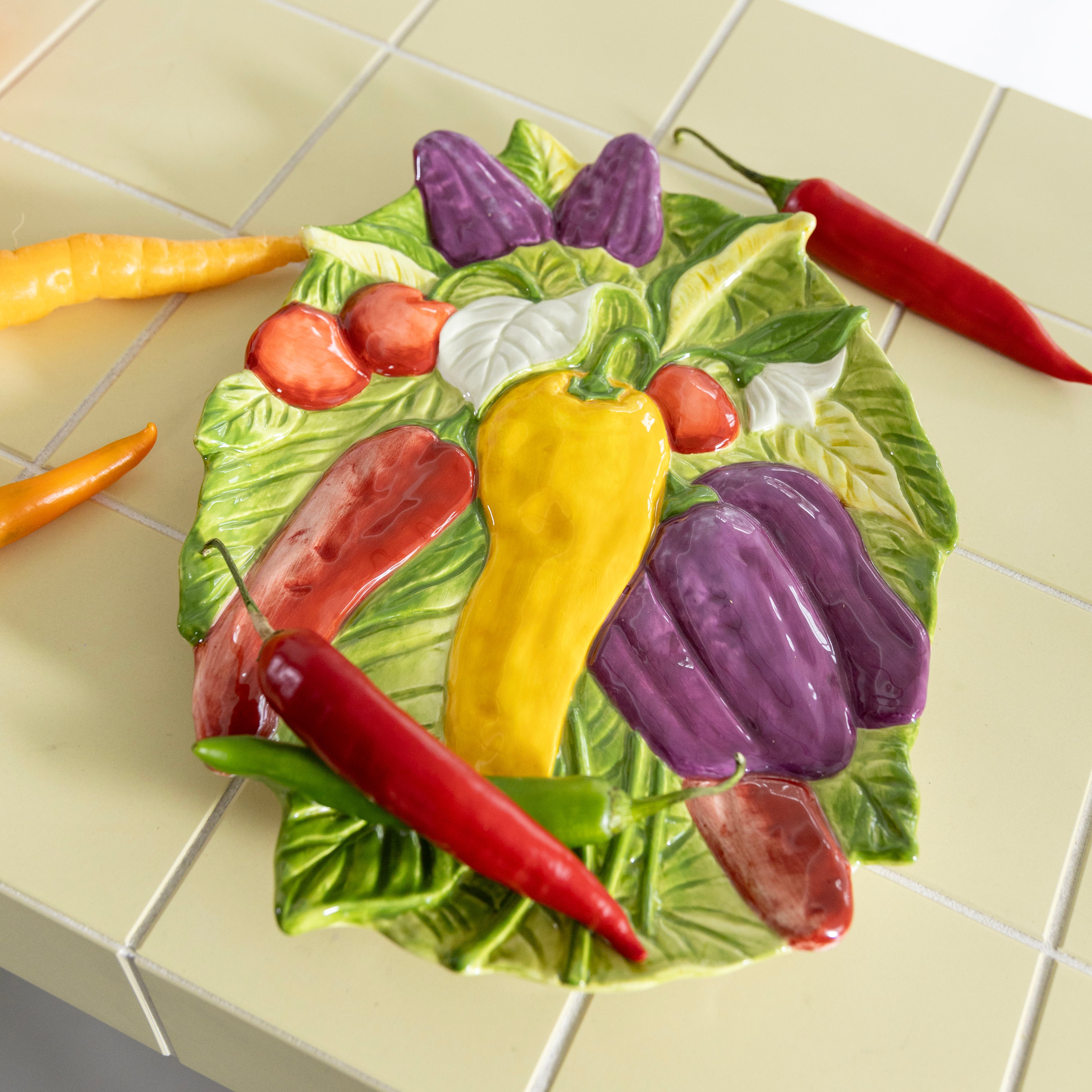 Półmisek LEGUME PEPPER zielony z żółtym i czerownym