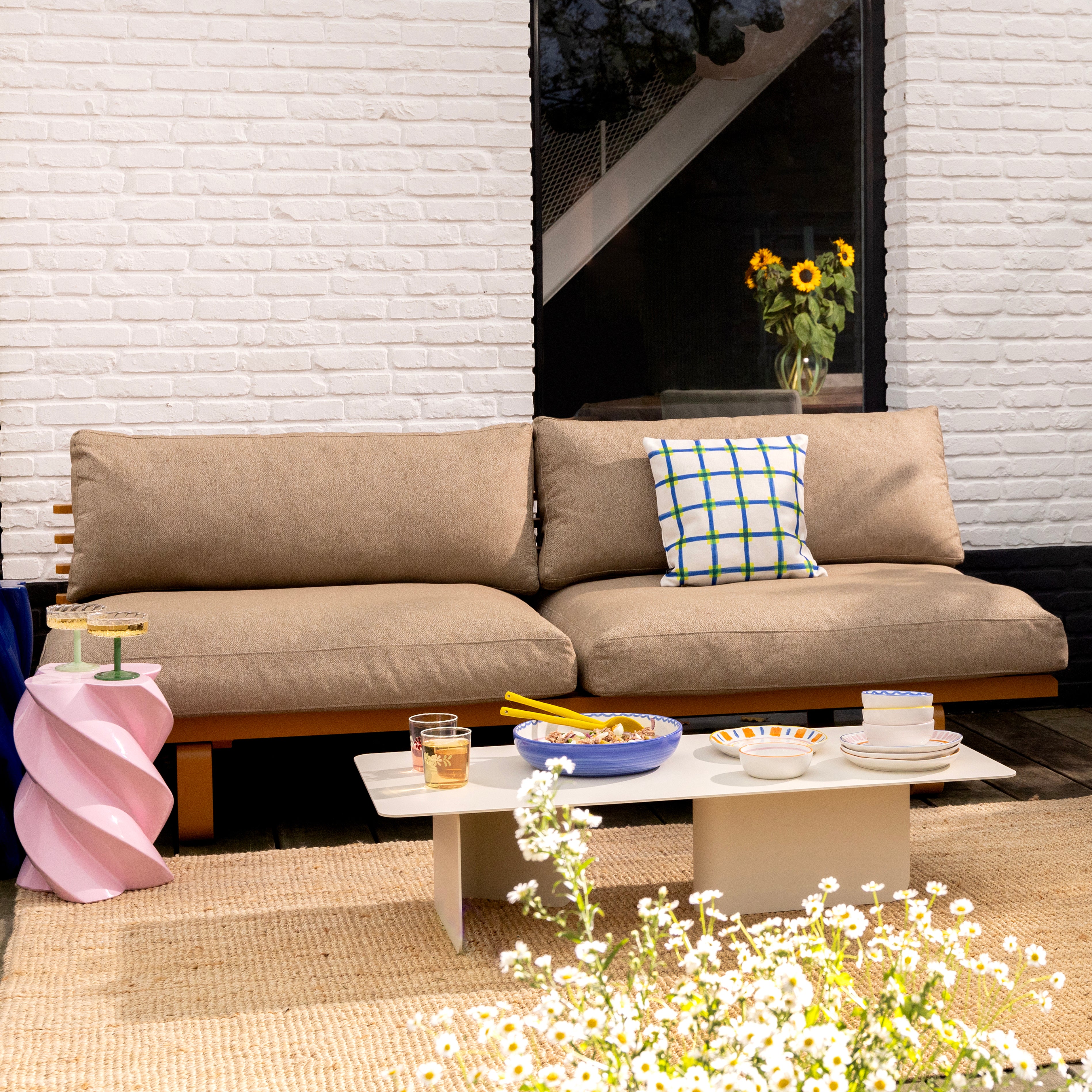 Sztućce do sałaty BOAVISTA STRIPE pomarańczowy