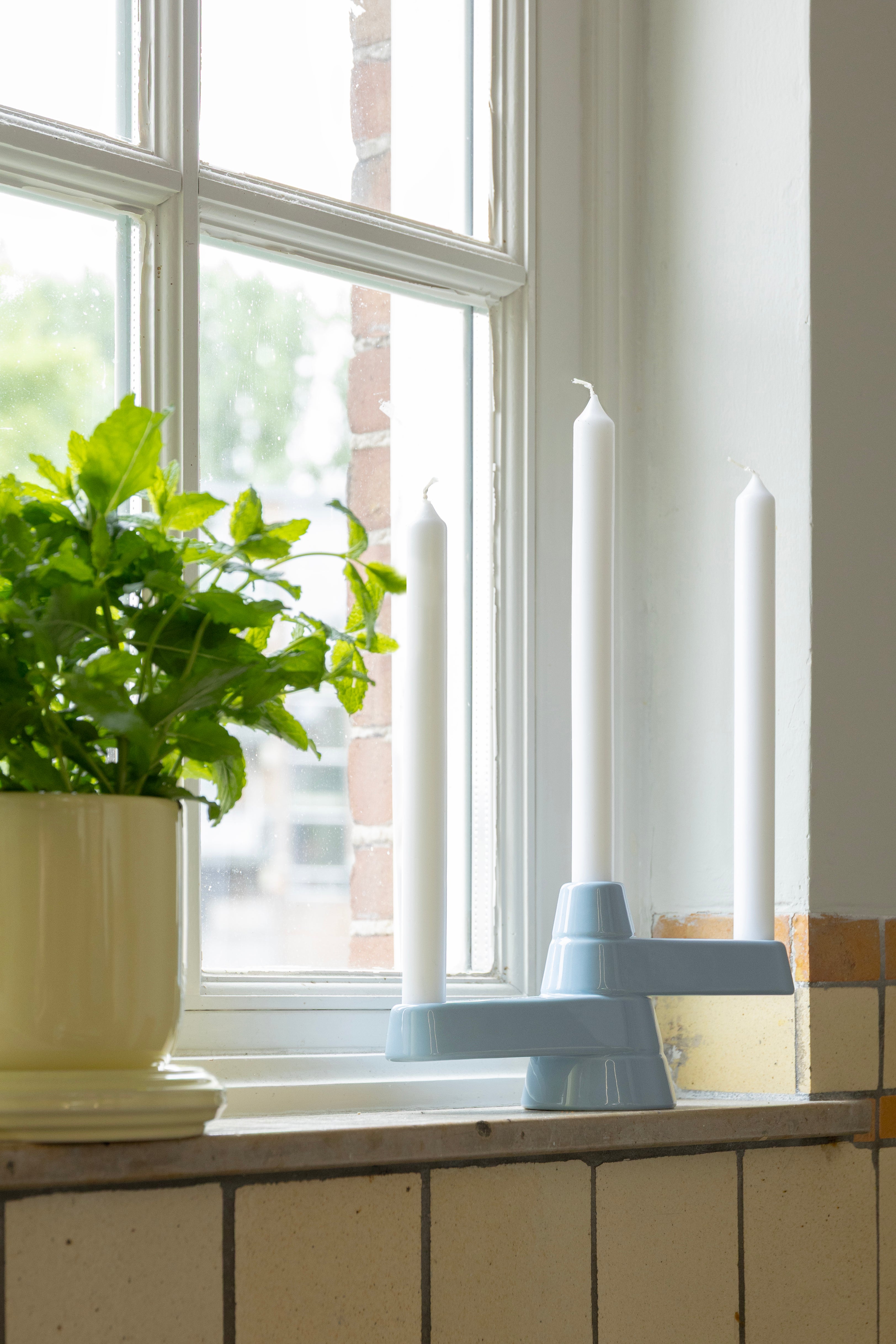 Zweiarmsch candlestick BRUTE blau