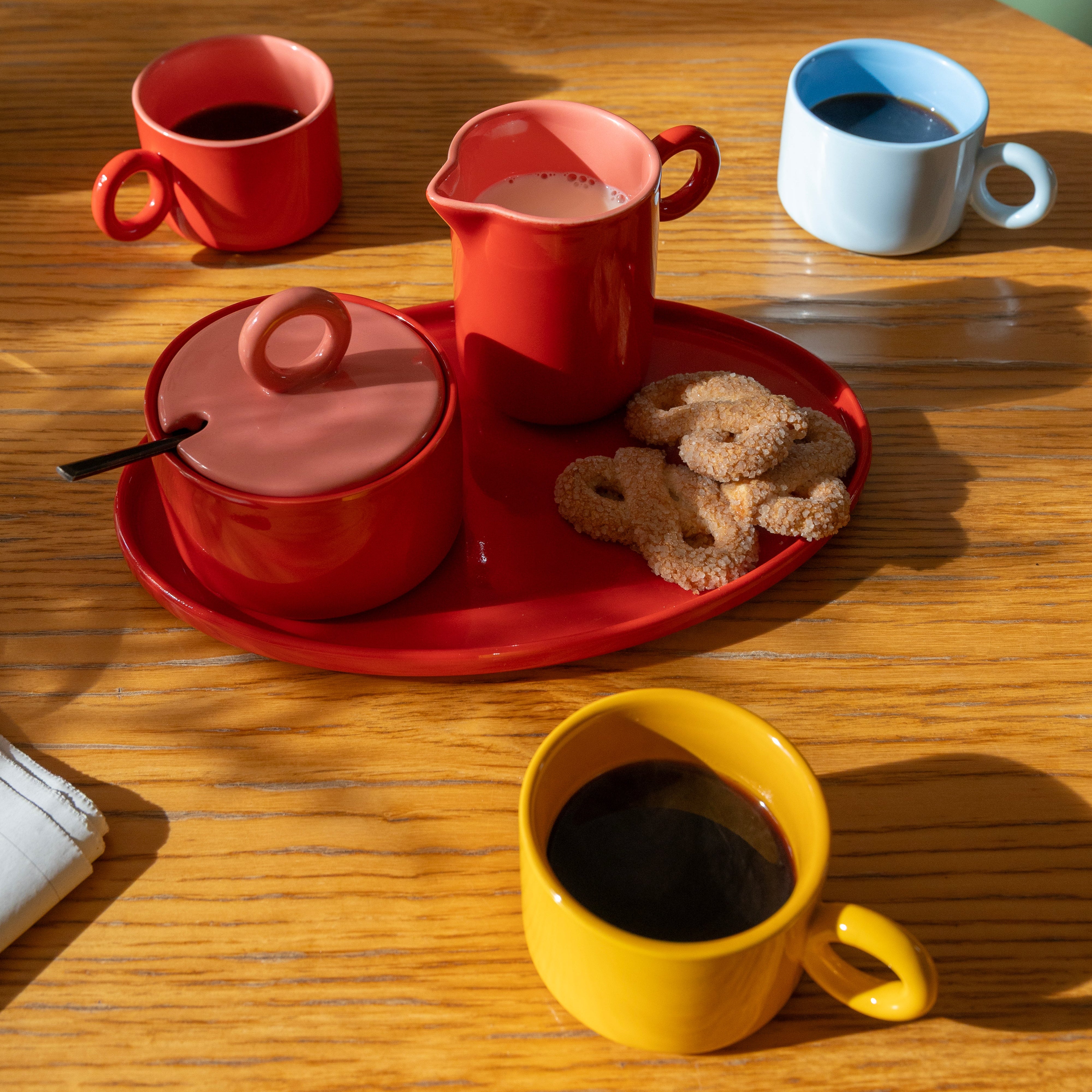 Zestaw filiżanek CHIQUITO żółta porcelana