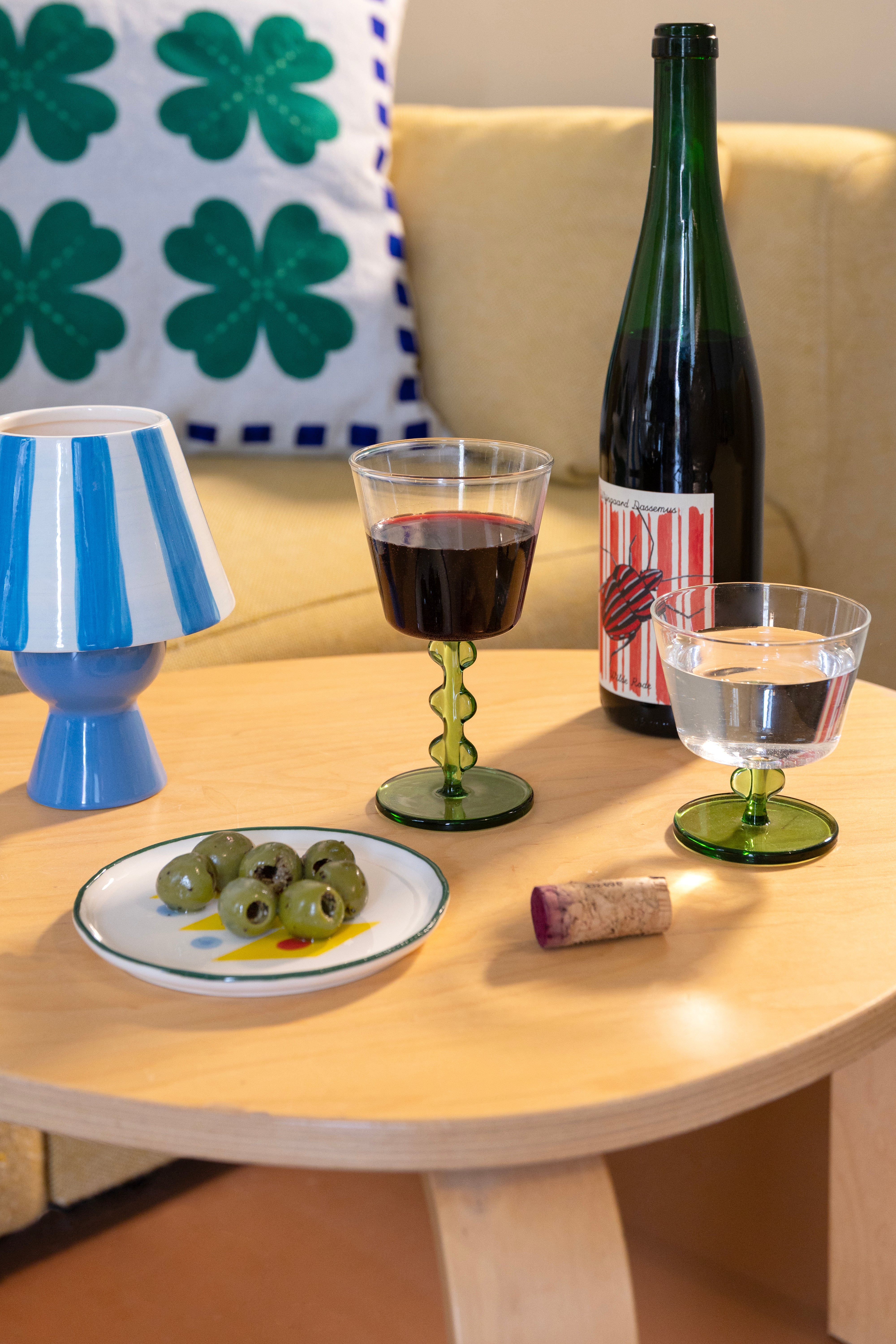 Zestaw kieliszków do wina PETAL zielony