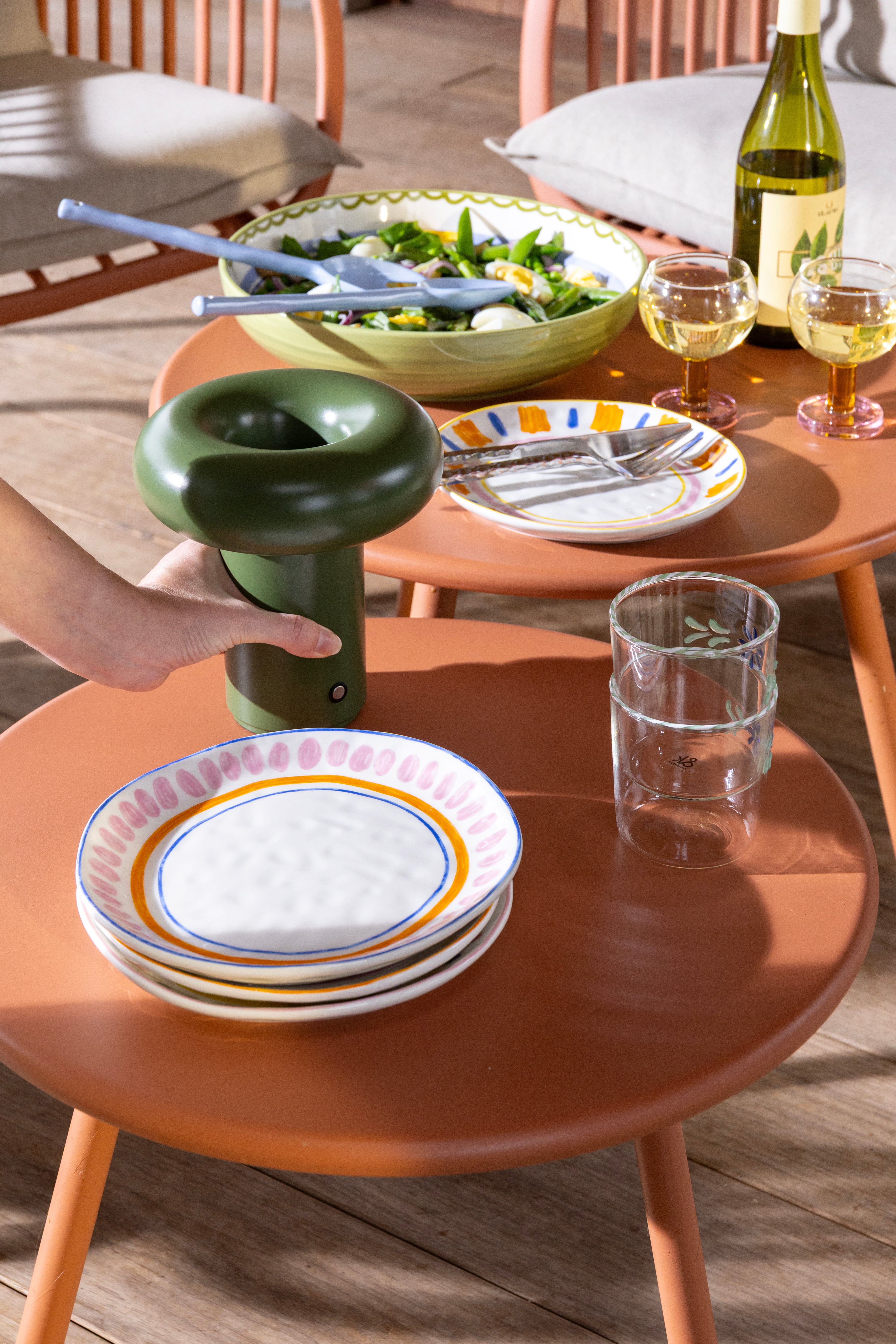 Lampa przenośna GLIMPSE ciemnozielony