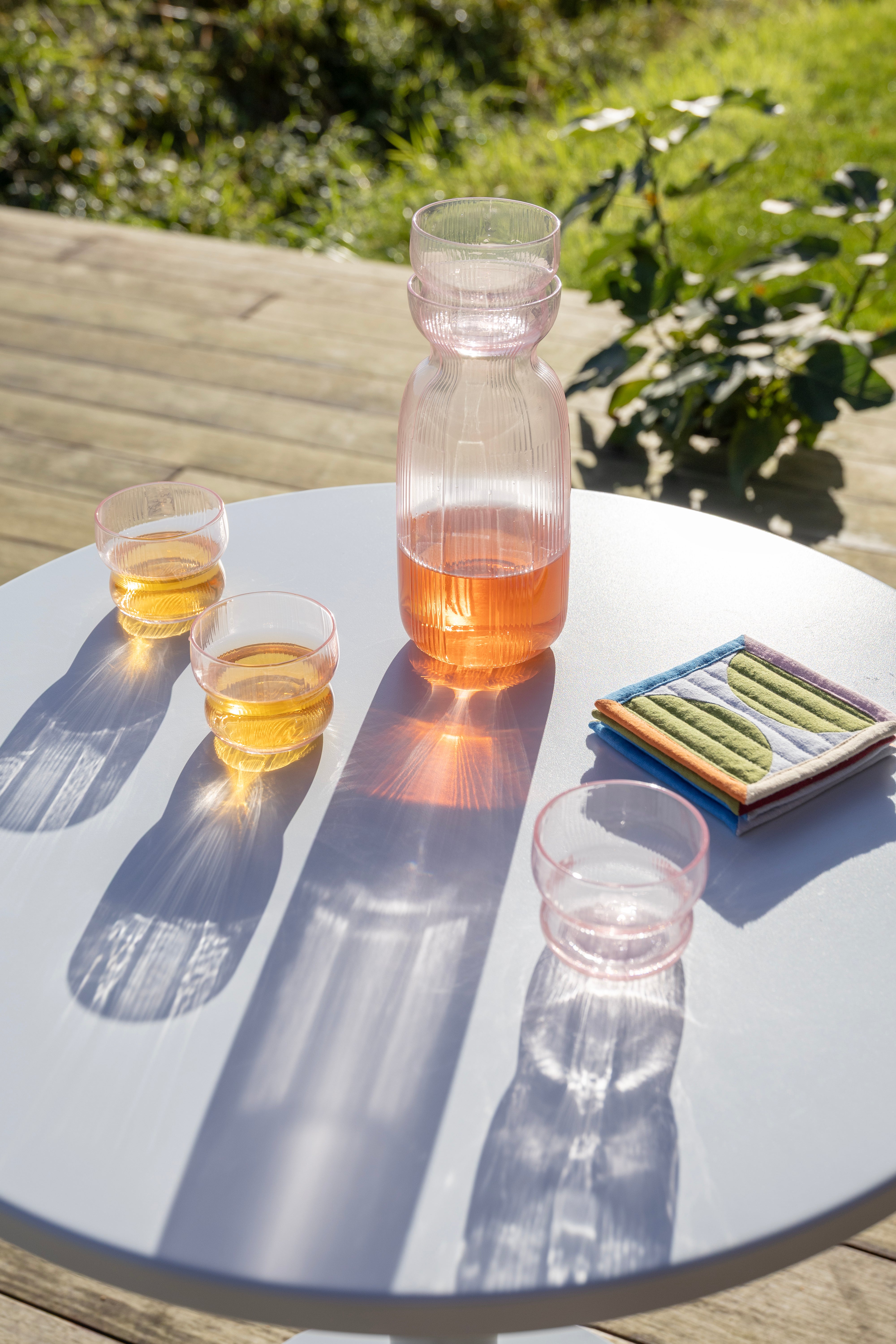 Set von Gläsern CIRCUS aus rosa Glas