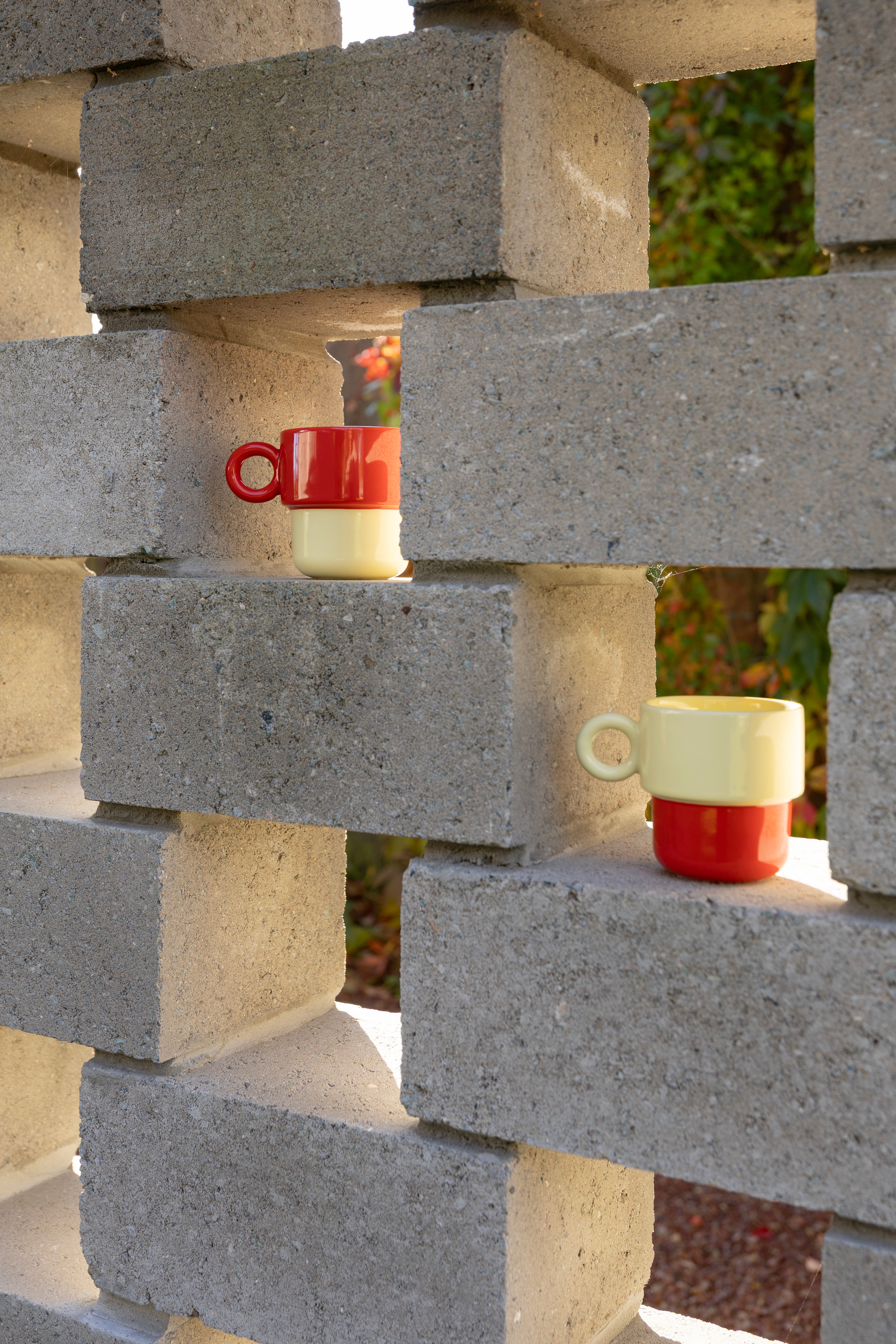 Zestaw kubków CHIQUITO czerwono-cytrynowy