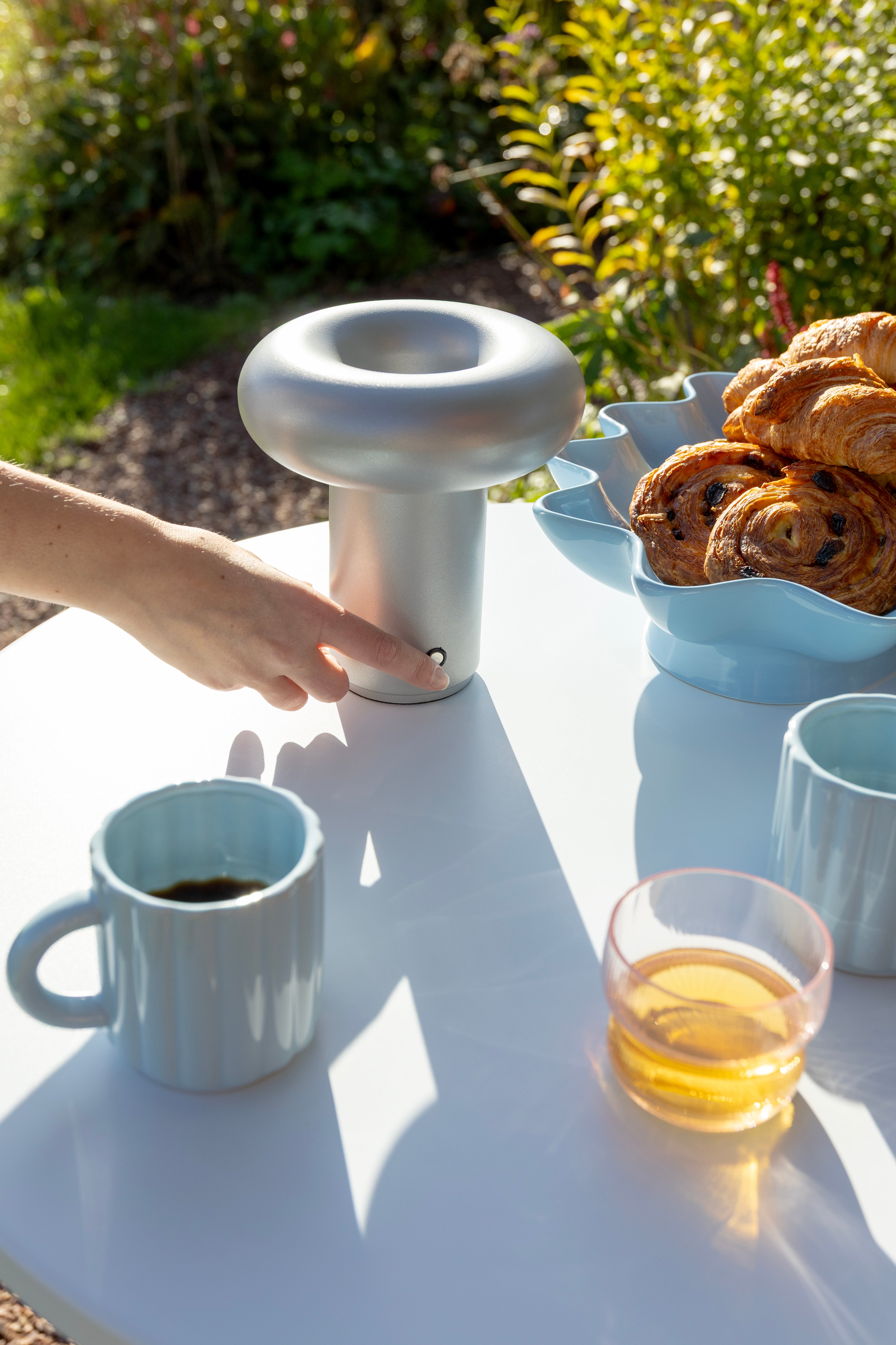 Tragbare Lampe GLIMPSE silber