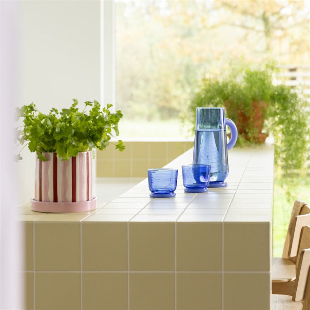 Doniczka CLASH WIGGLE różowy z czerwonym i białym