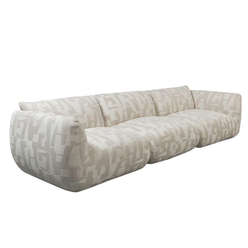 Sofa 4-osobowa AMSTERDAM jasnobeżowy wzór