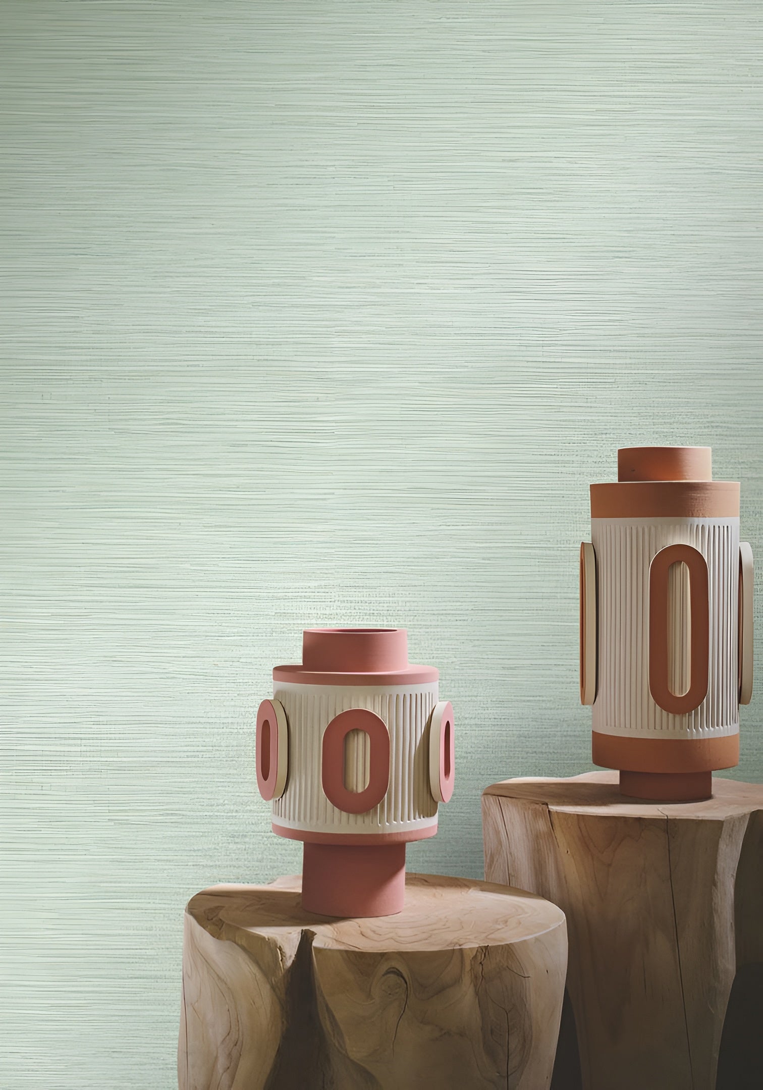 Strukturtapete, die Leinwand imitiert OCCITAN - OPALINE hellgrün