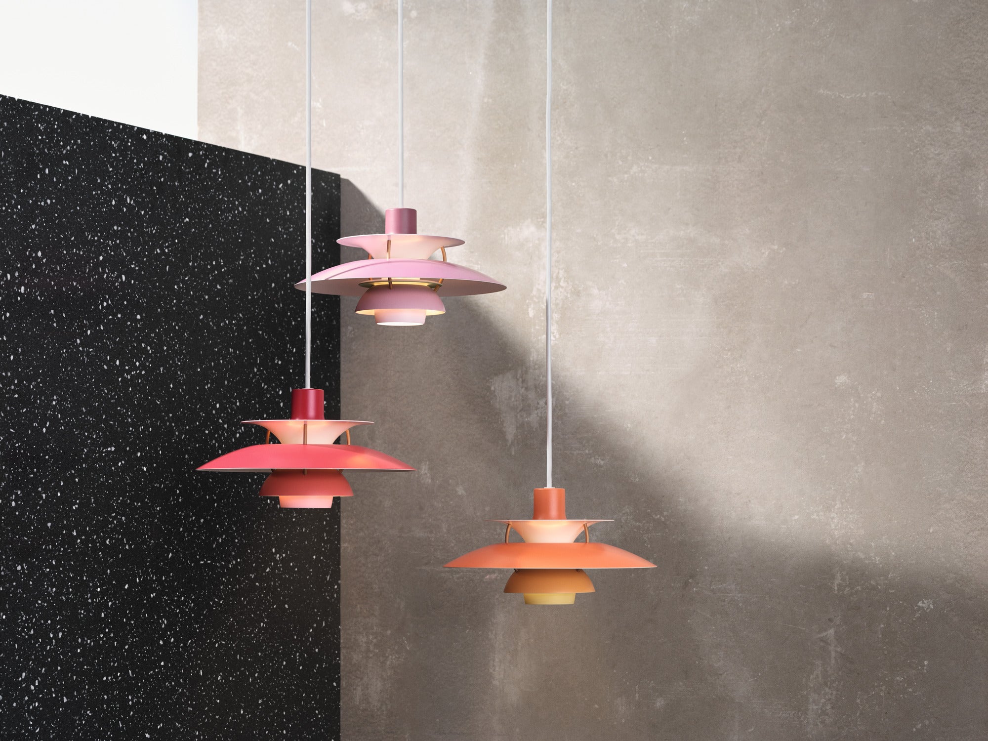 Lampa wisząca PH 5 odcienie czerwonego