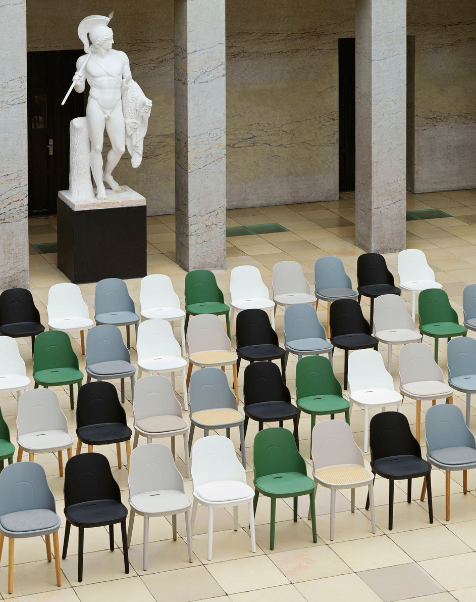 Krzesło ALLEZ białe Sunbrella Canvas z dębową podstawą