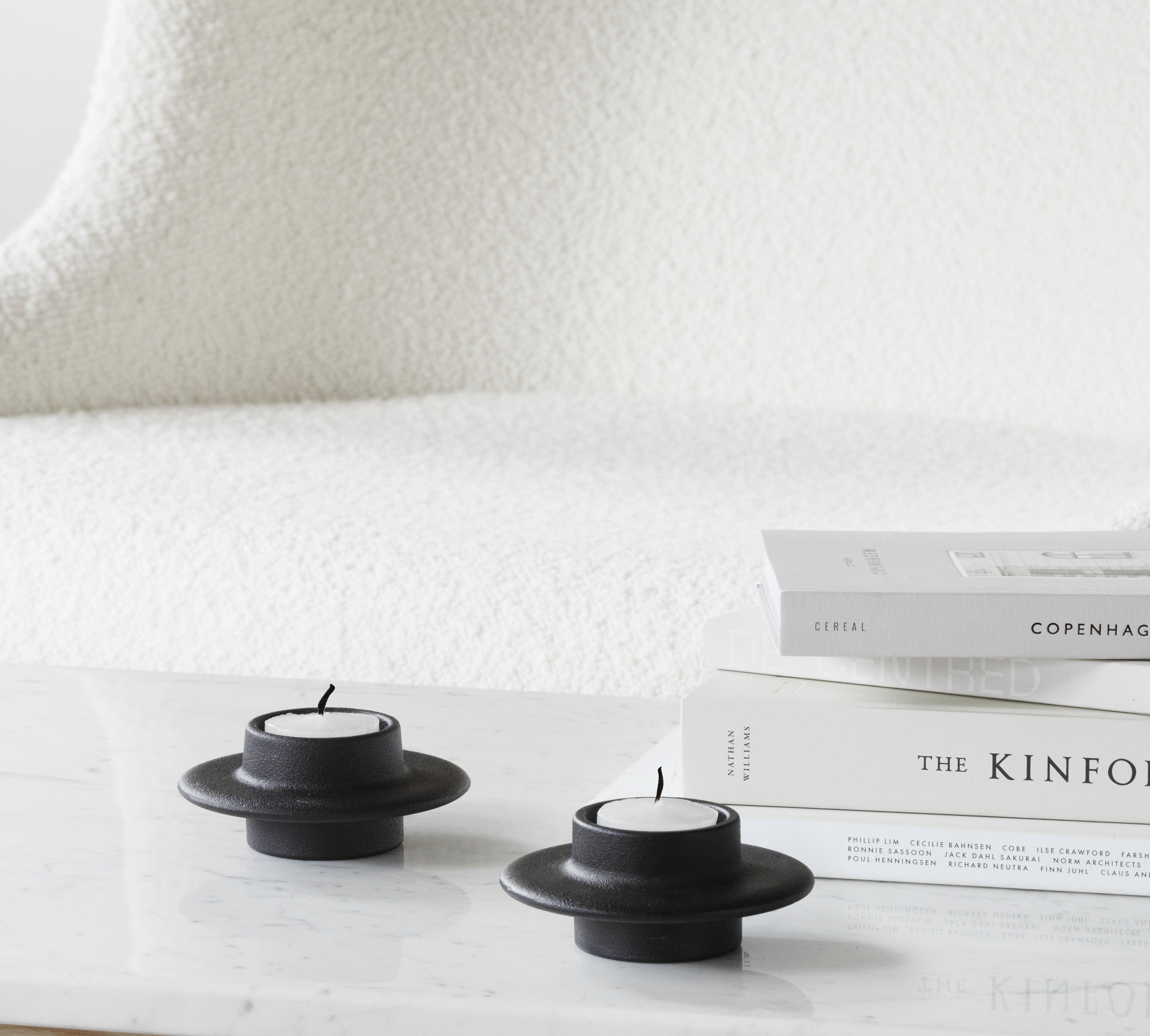 Świecznik HEIMA TEALIGHT czarne żeliwo