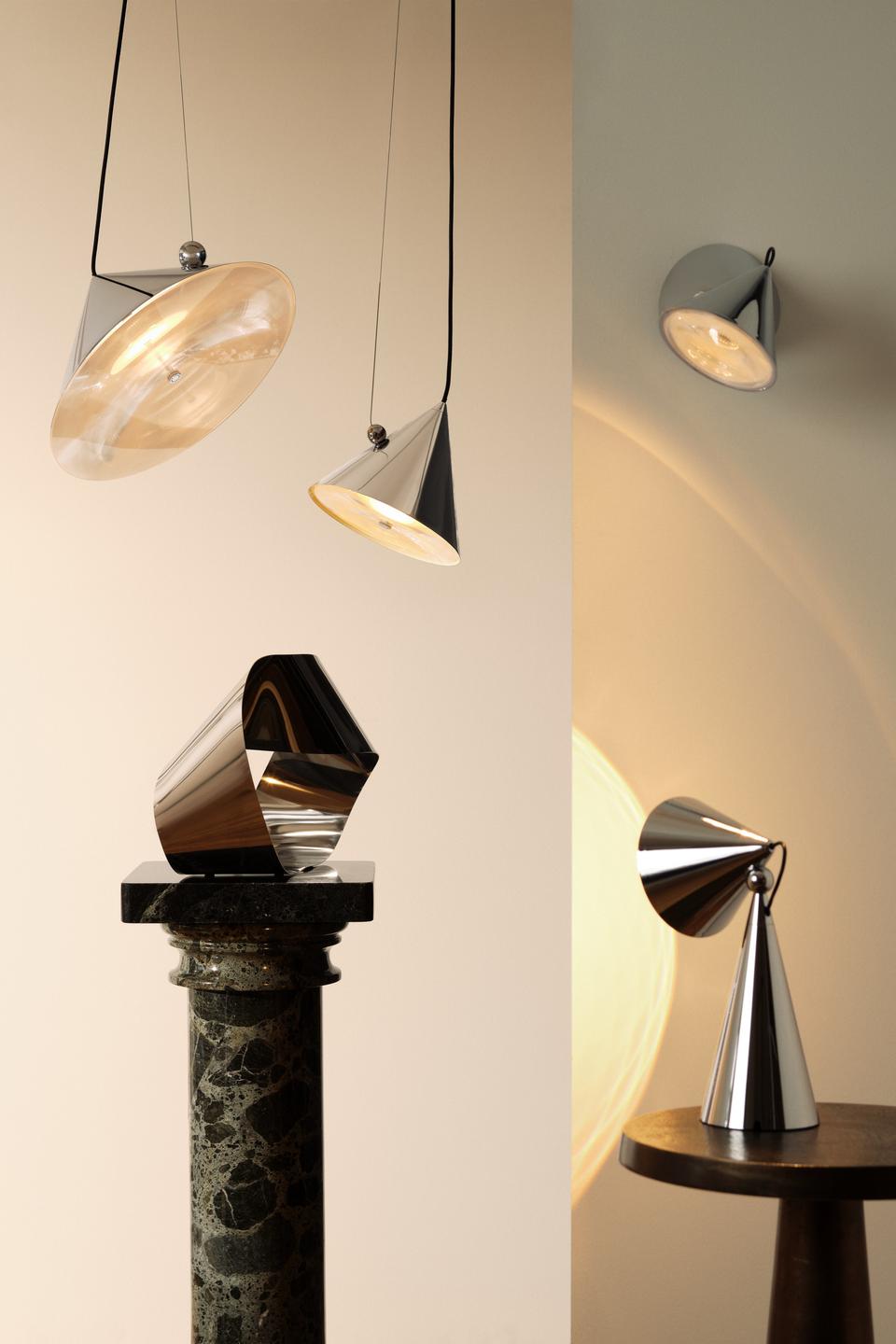 Tragbare Tischlampe POSE gold