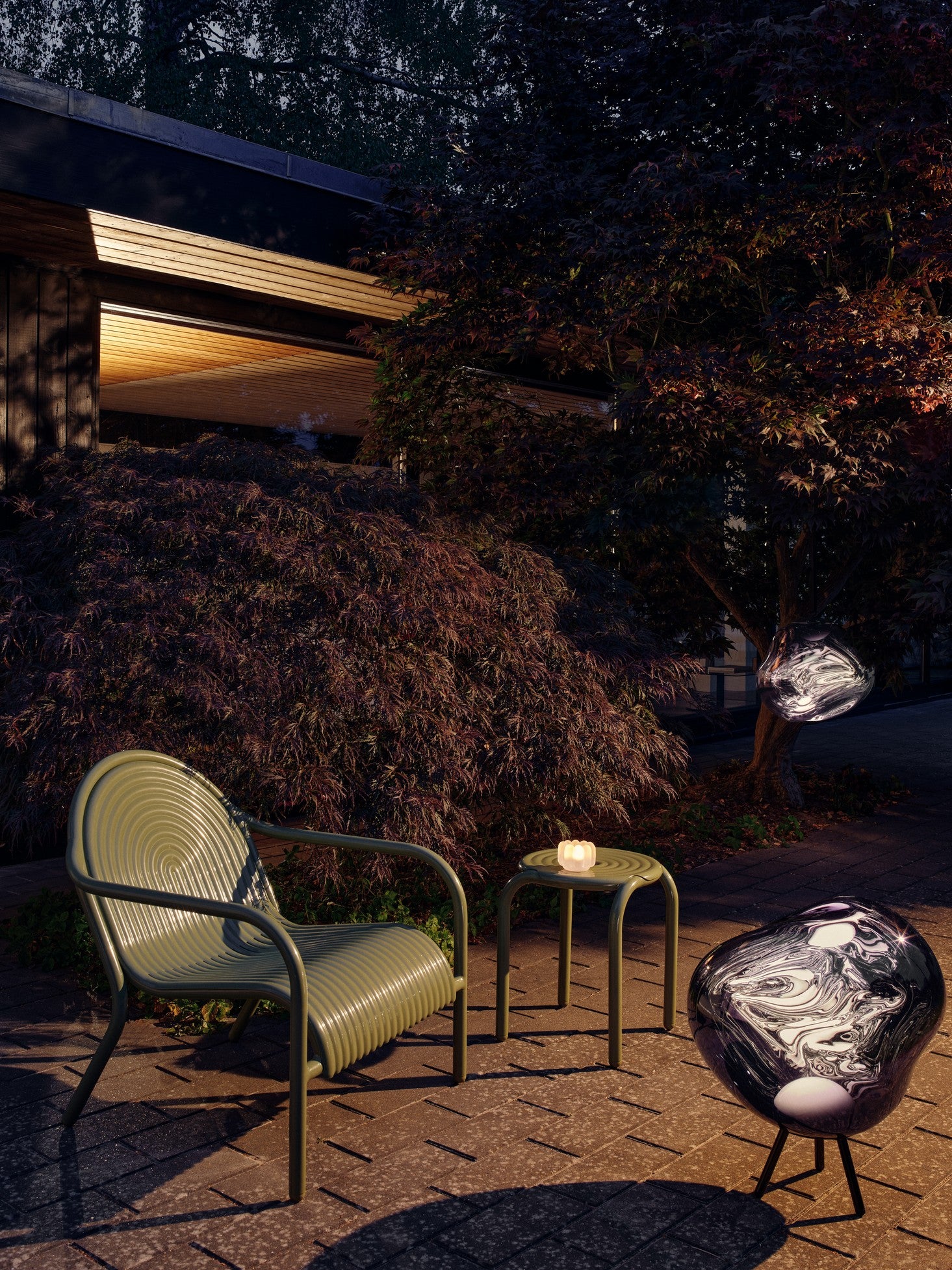 Outdoor Armchair GROOVE Green