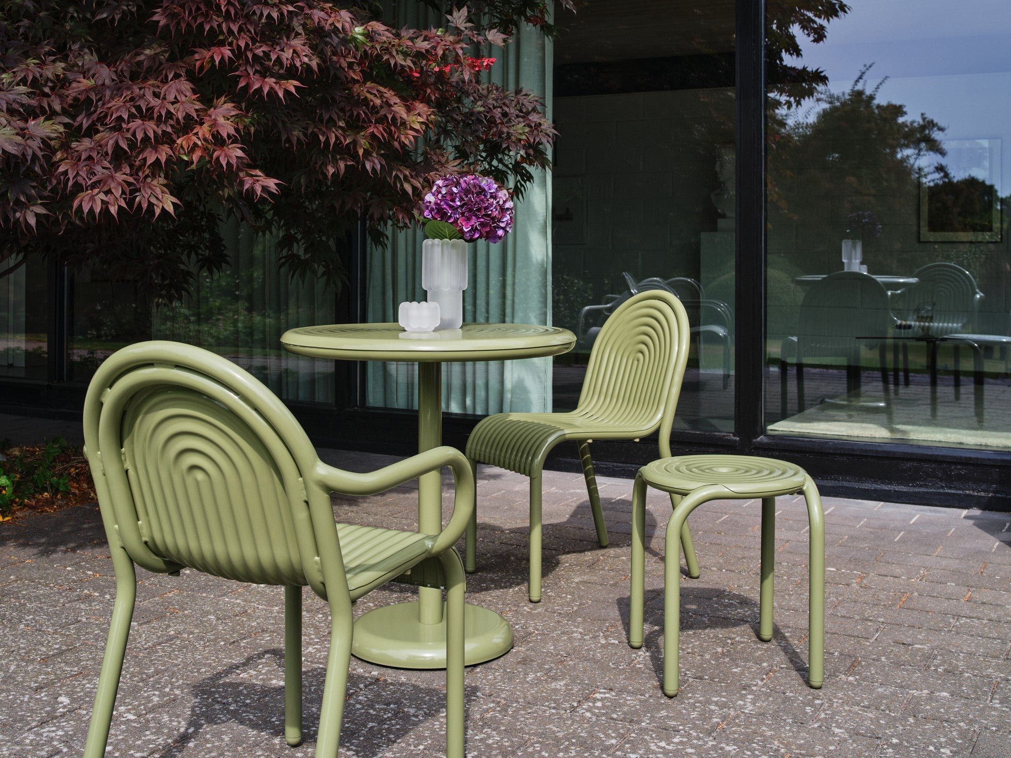 Runder Gartentisch GROOVE grün