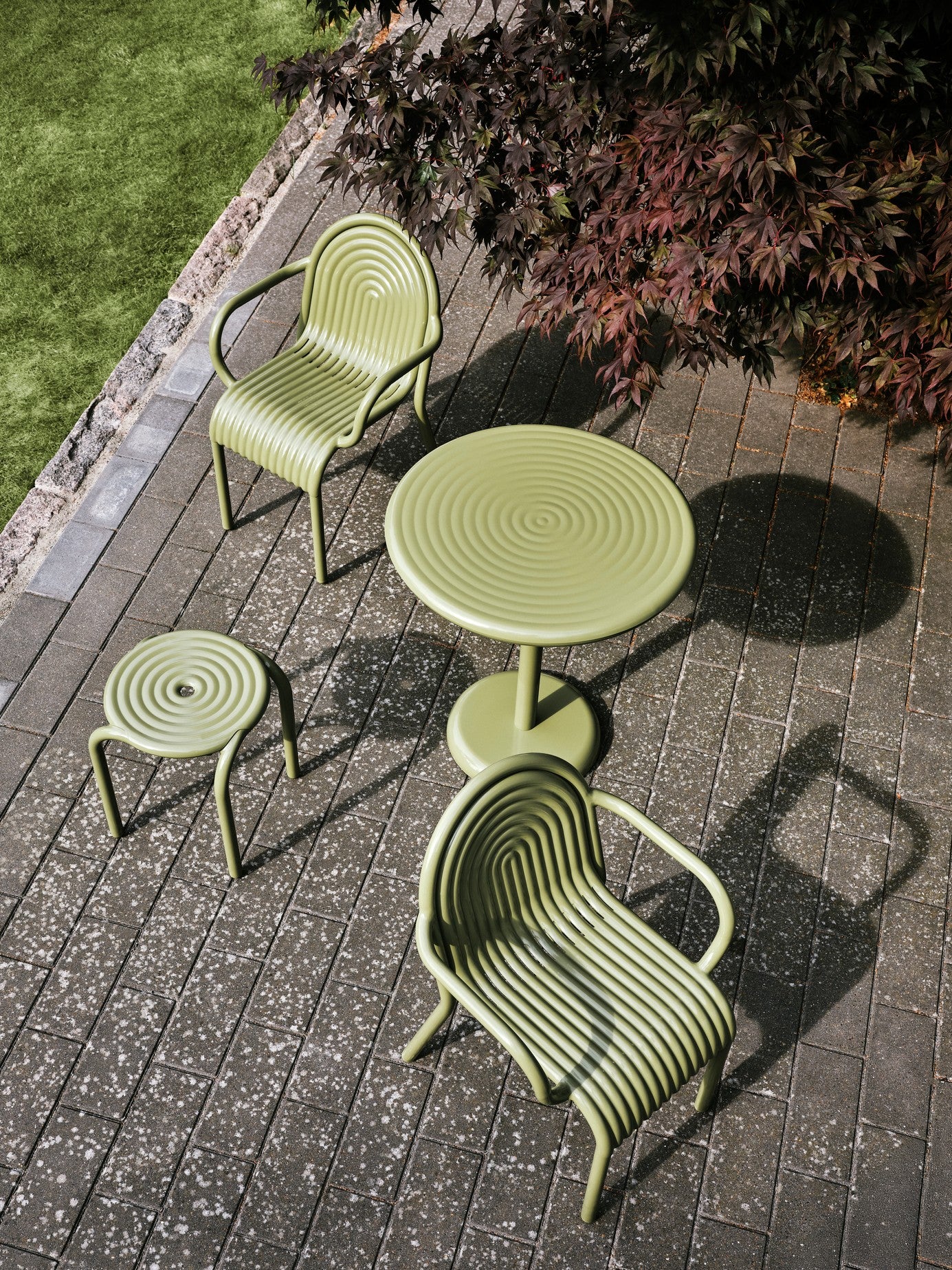 Runder Gartentisch GROOVE grün