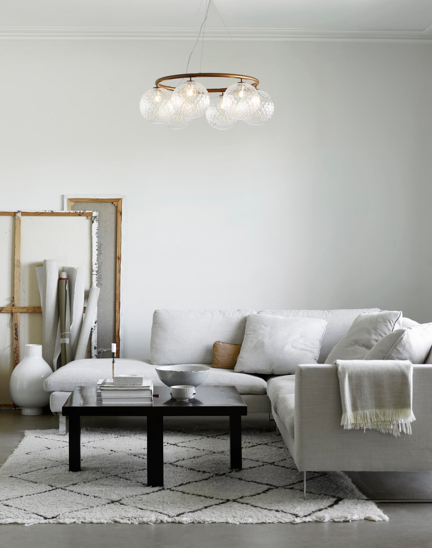 MIIRA 6 CIRCULAR Pendant Lamp Dark Brown with Transparent Glass