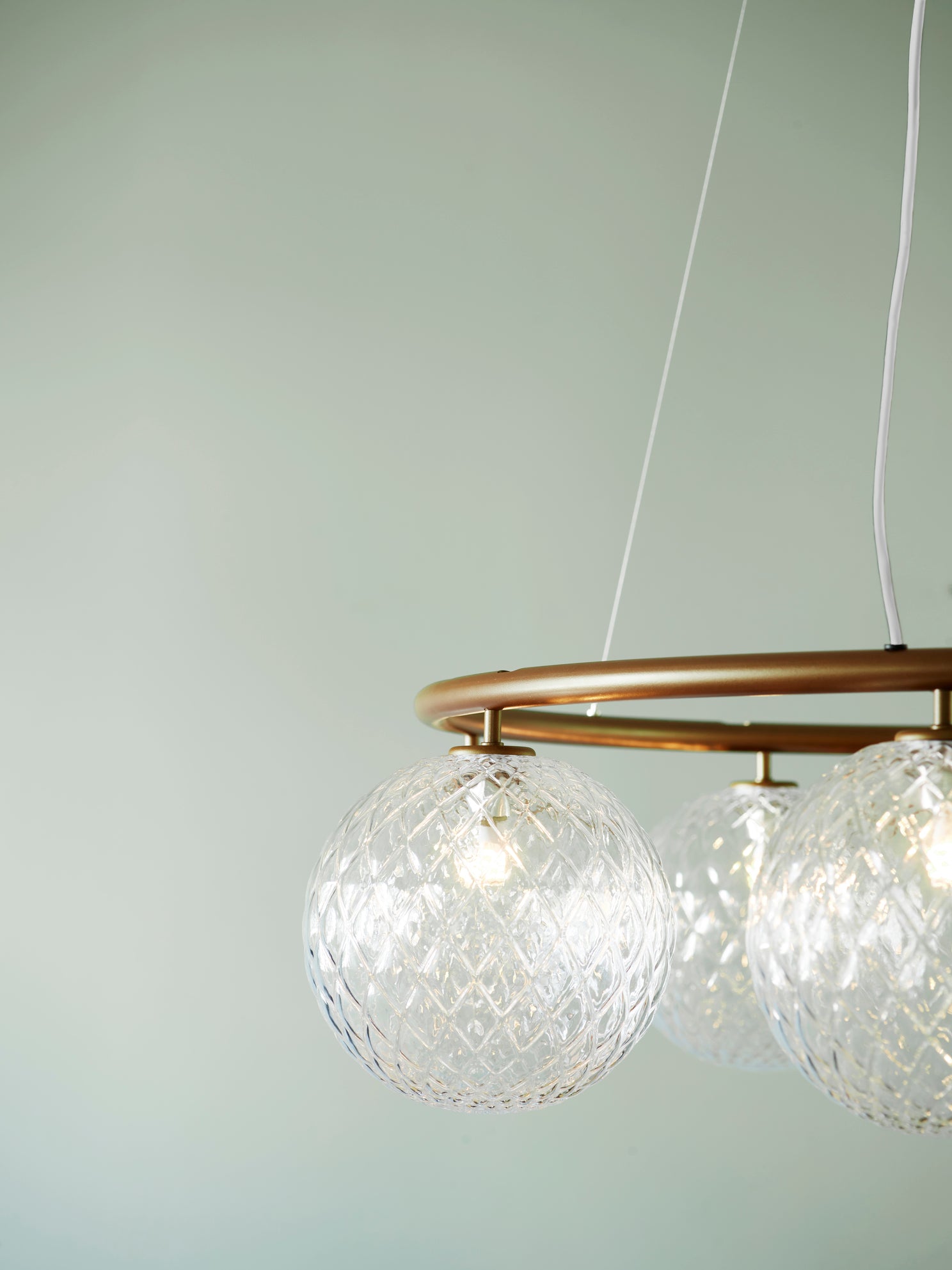 MIIRA 8 CIRCULAR Pendant Lamp Dark Brown with Transparent Glass