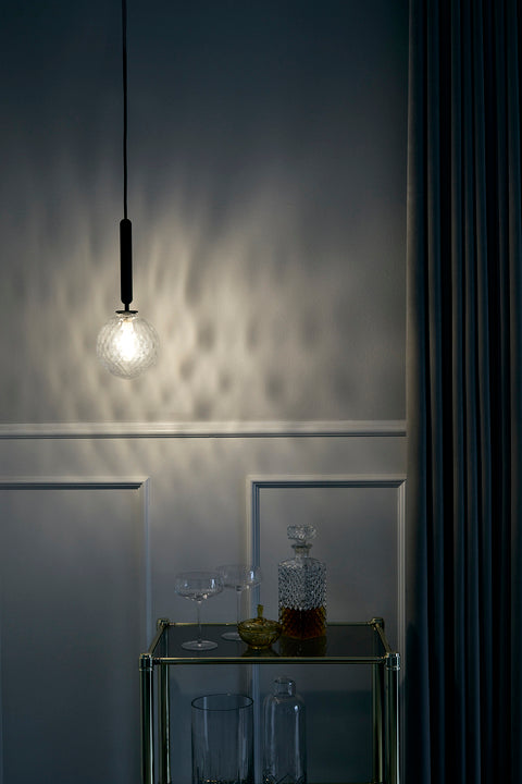 MIIRA Pendant Lamp in Graphite with Transparent Glass