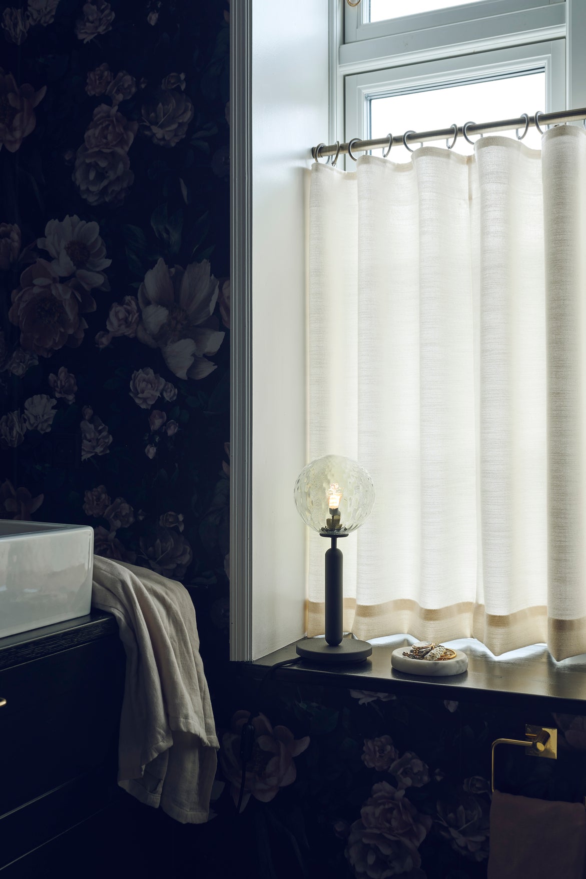 Tischlampe MIIRA grafit mit transparentem Glas