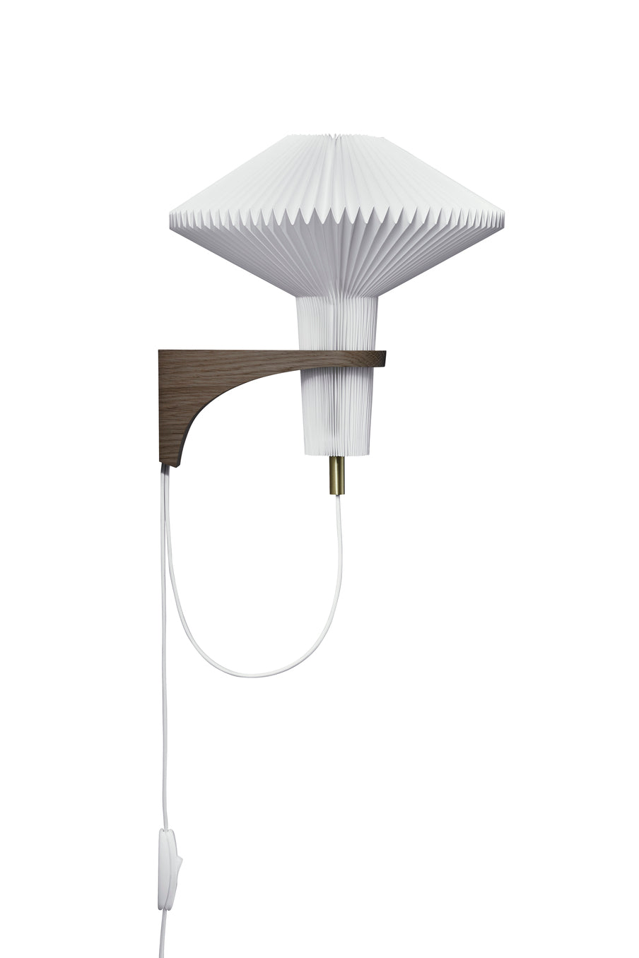 Lampa ścienna MODEL 204 MUSHROOM biały z ciemną dębową podstawą