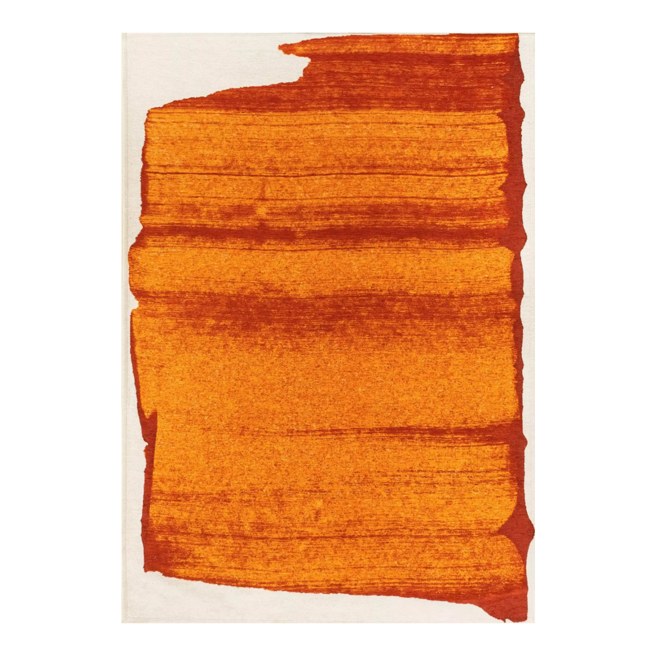 Teppich BRUSH beige mit orangefarbenen Akzenten