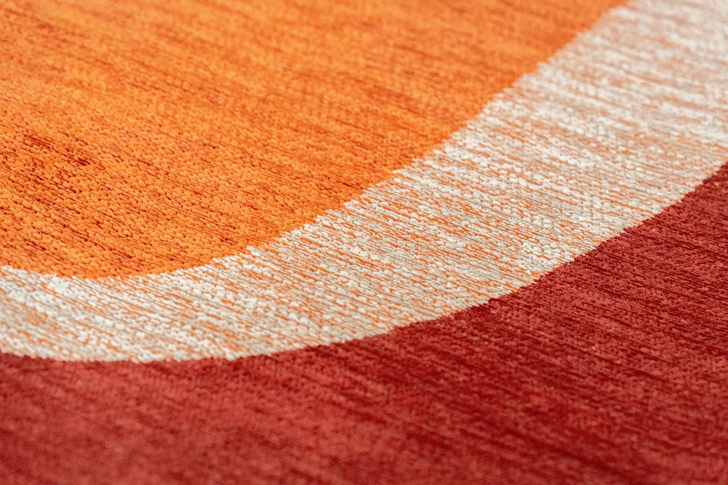 MARBLE Orange Rug with Burgundy and Beige