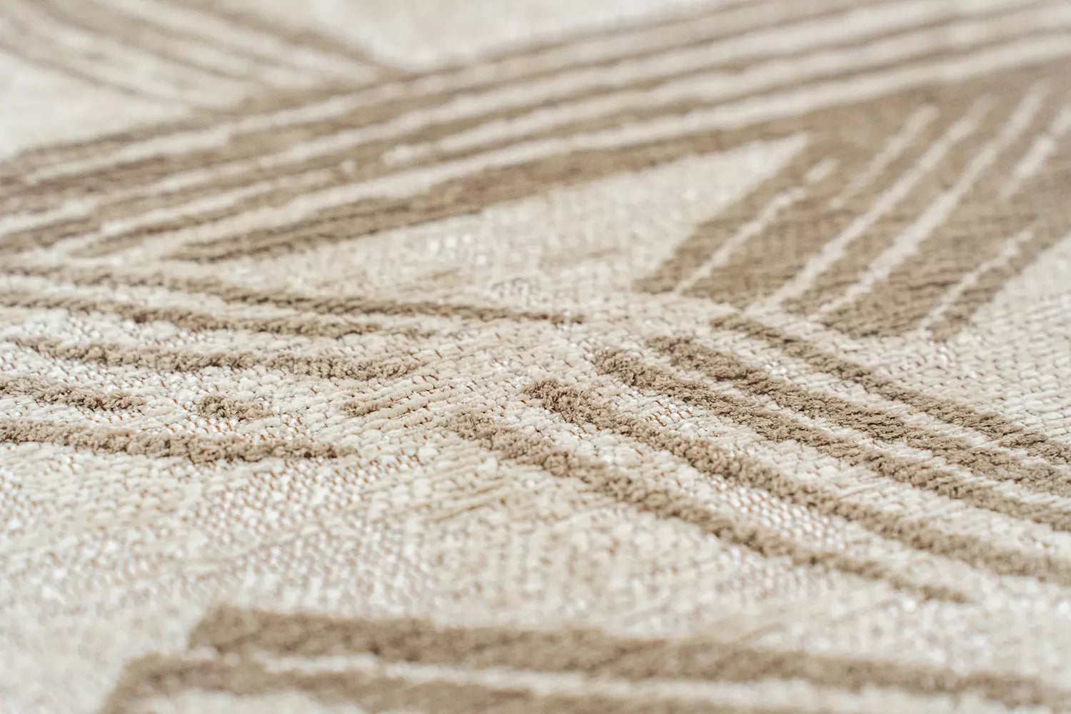 Round Rug KANJI Beige with Cream
