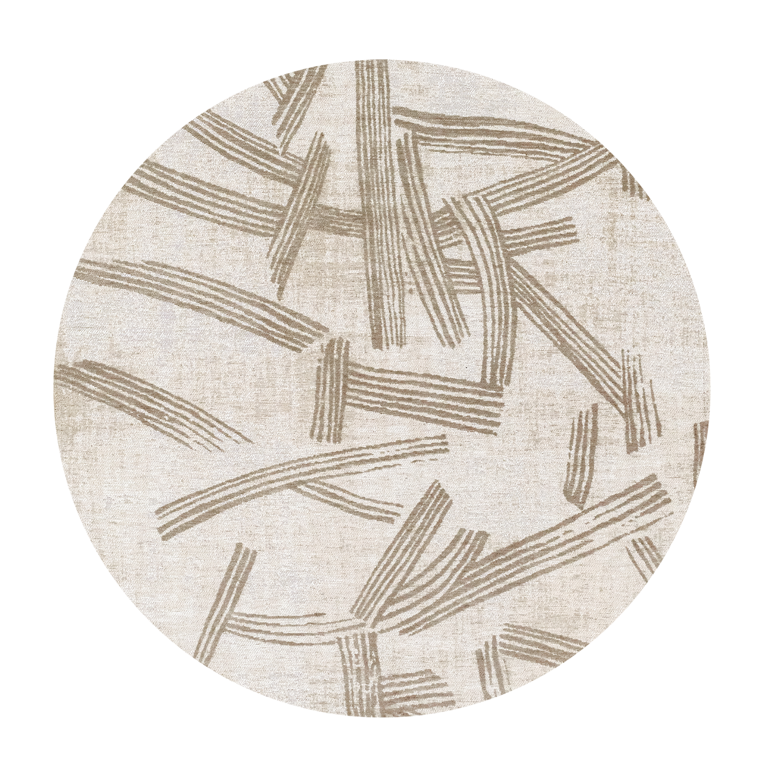 Round Rug KANJI Beige with Cream